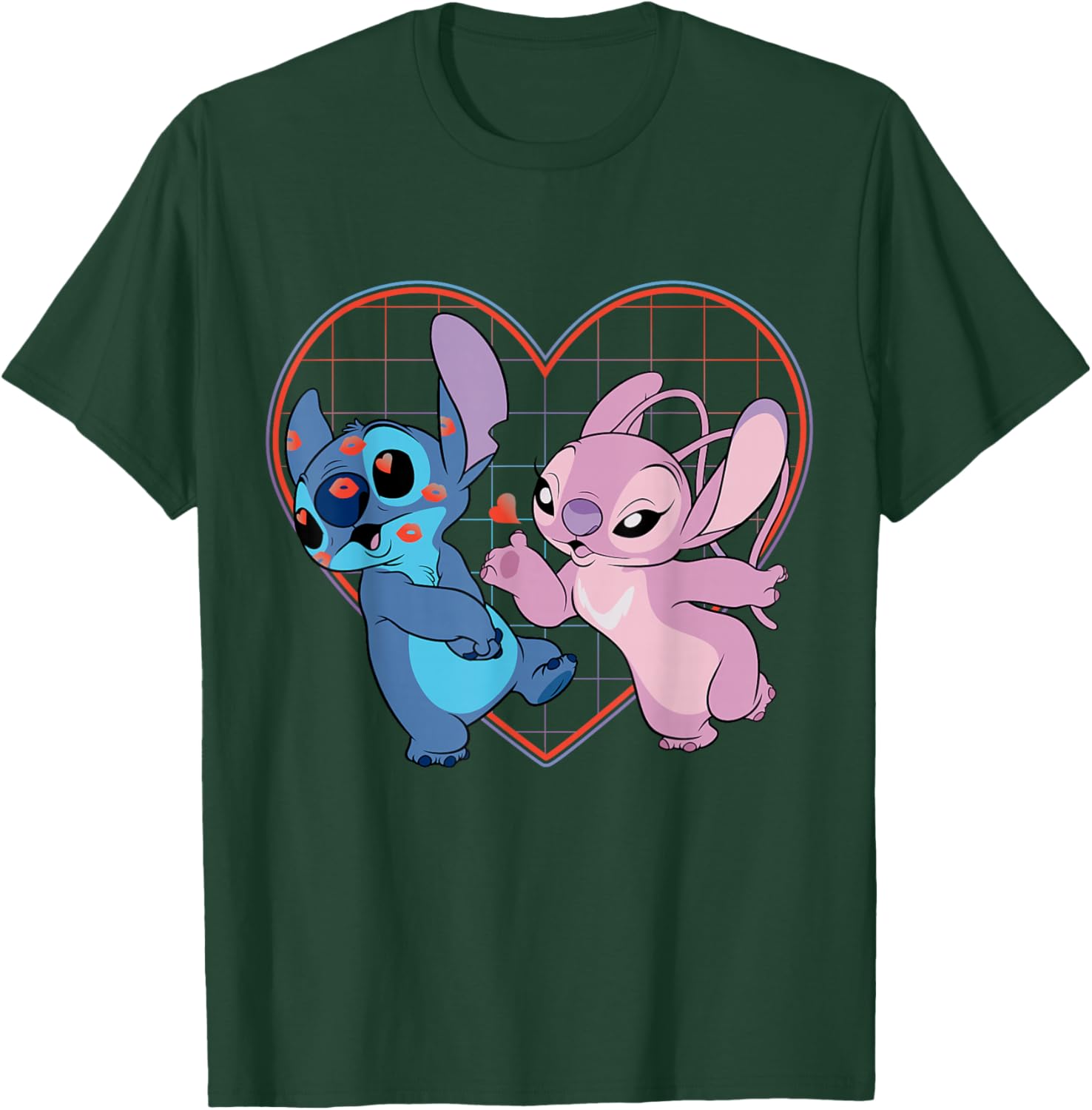 Disney Lilo and Stitch Angel Heart Kisses T-Shirt for Fun Fashion Lovers - 22