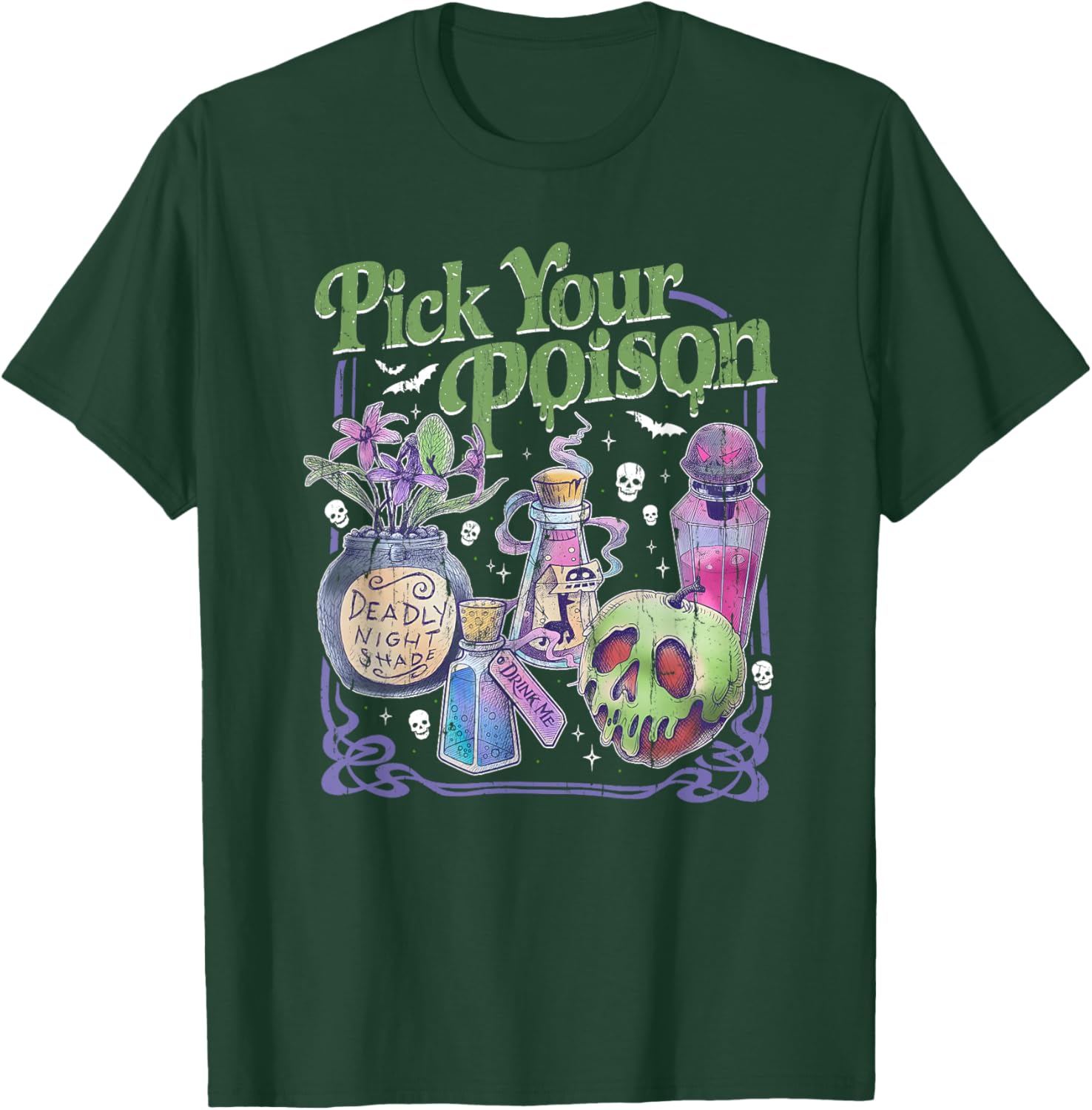 Vintage Princess Halloween T-Shirt for Women - Pick Your Poison Design - 3