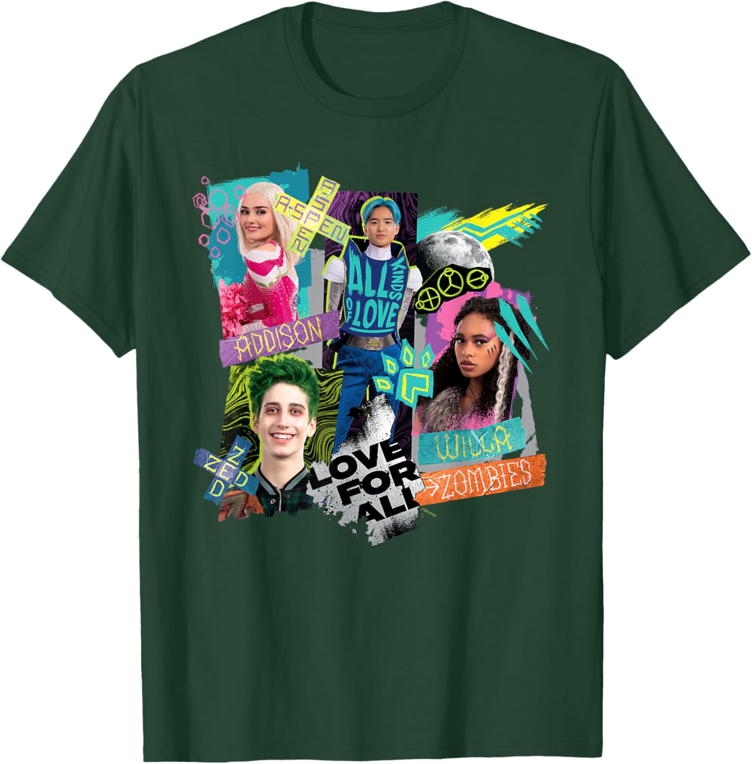 Disney Channel Zombies 3 Love for All T-Shirt for Kids and Teens - 11