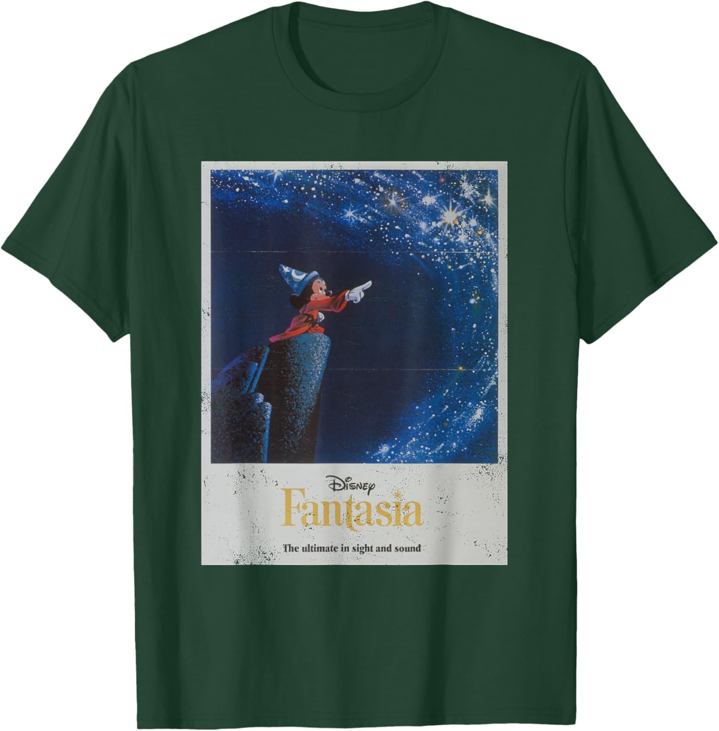 Disney Mickey Mouse Fantasia Retro Poster T-Shirt for Fans and Collectors - 2