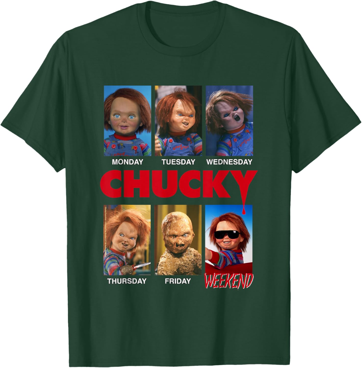 Chucky Days of The Week Moods T-Shirt for Fun Fashion Lovers - 2