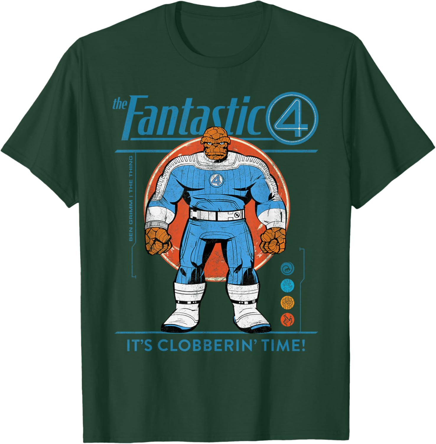 Marvel Fantastic Four The Thing Retro T-Shirt for Fans of Classic Comics - 27