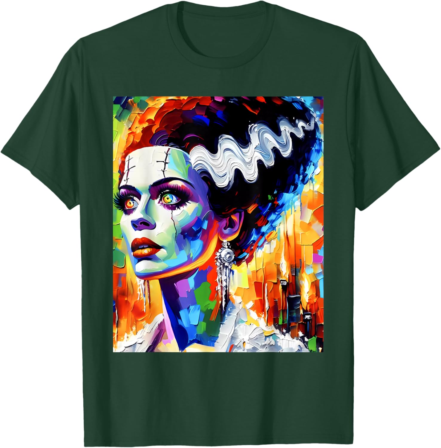 Frankenstein Monster and Bride Matching Couple T-Shirts for Halloween - 15