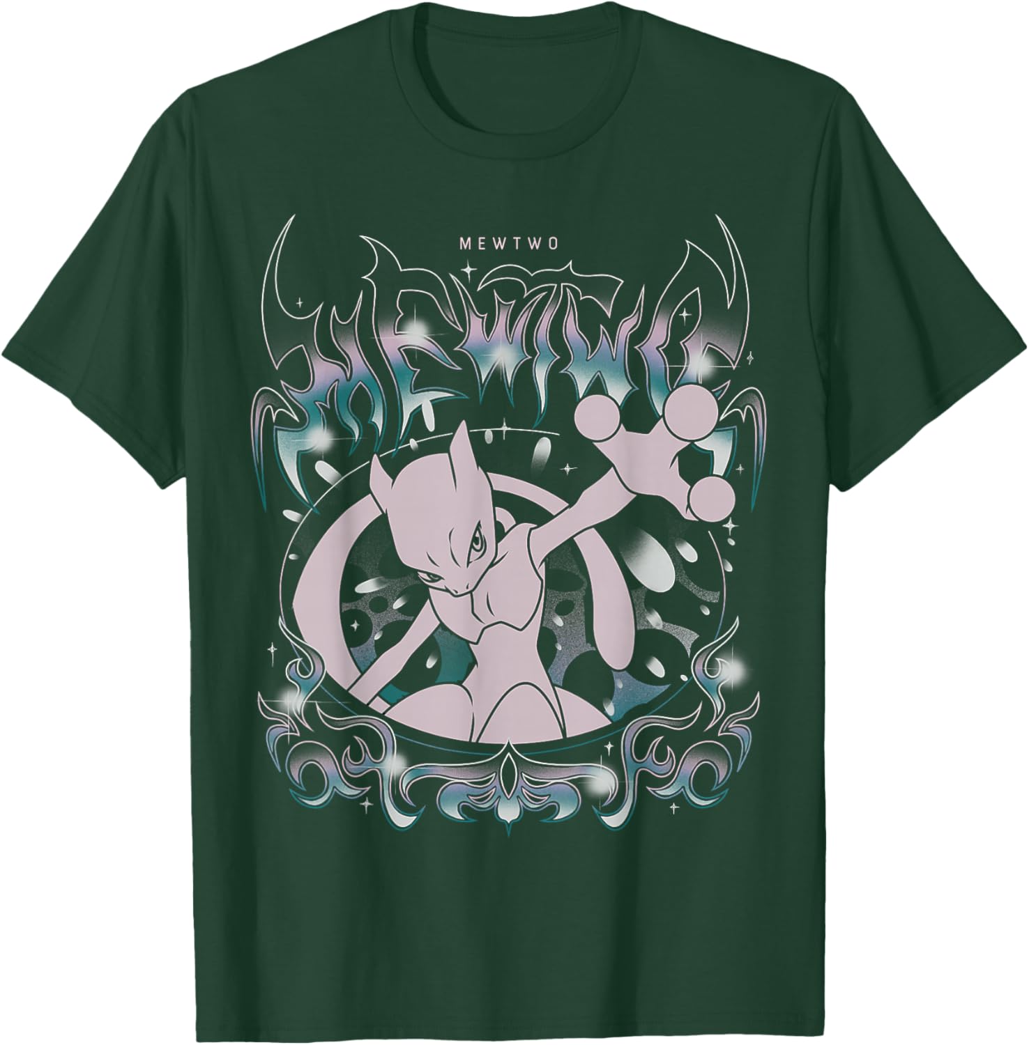 Mewtwo Grunge Oversized T-Shirt for Pokémon Fans - Stylish & Comfy Apparel - 9
