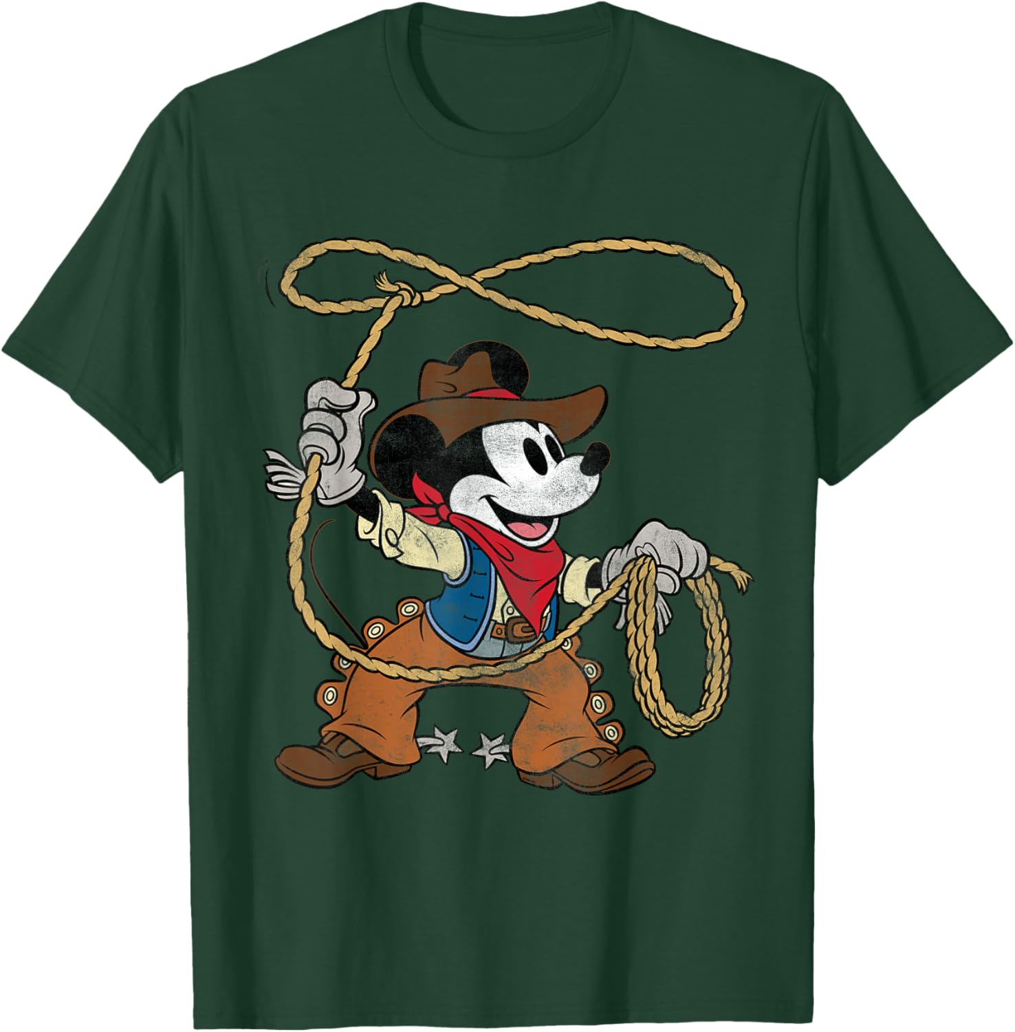 Vintage Mickey Mouse Cowboy T-Shirt for Fun Western Style Fashion - 10