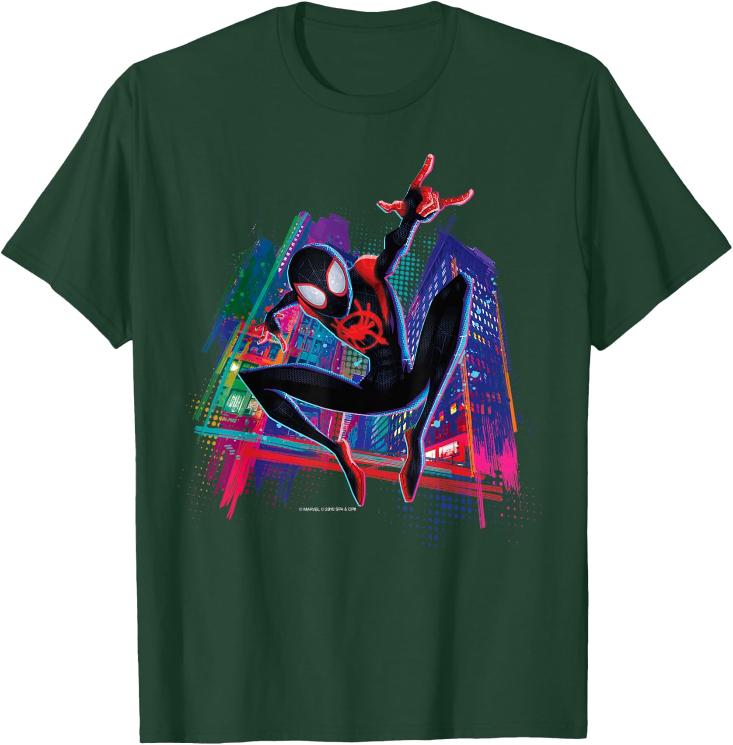 Spider-Man Miles Morales Graffiti City T-Shirt for Stylish Fans - 1