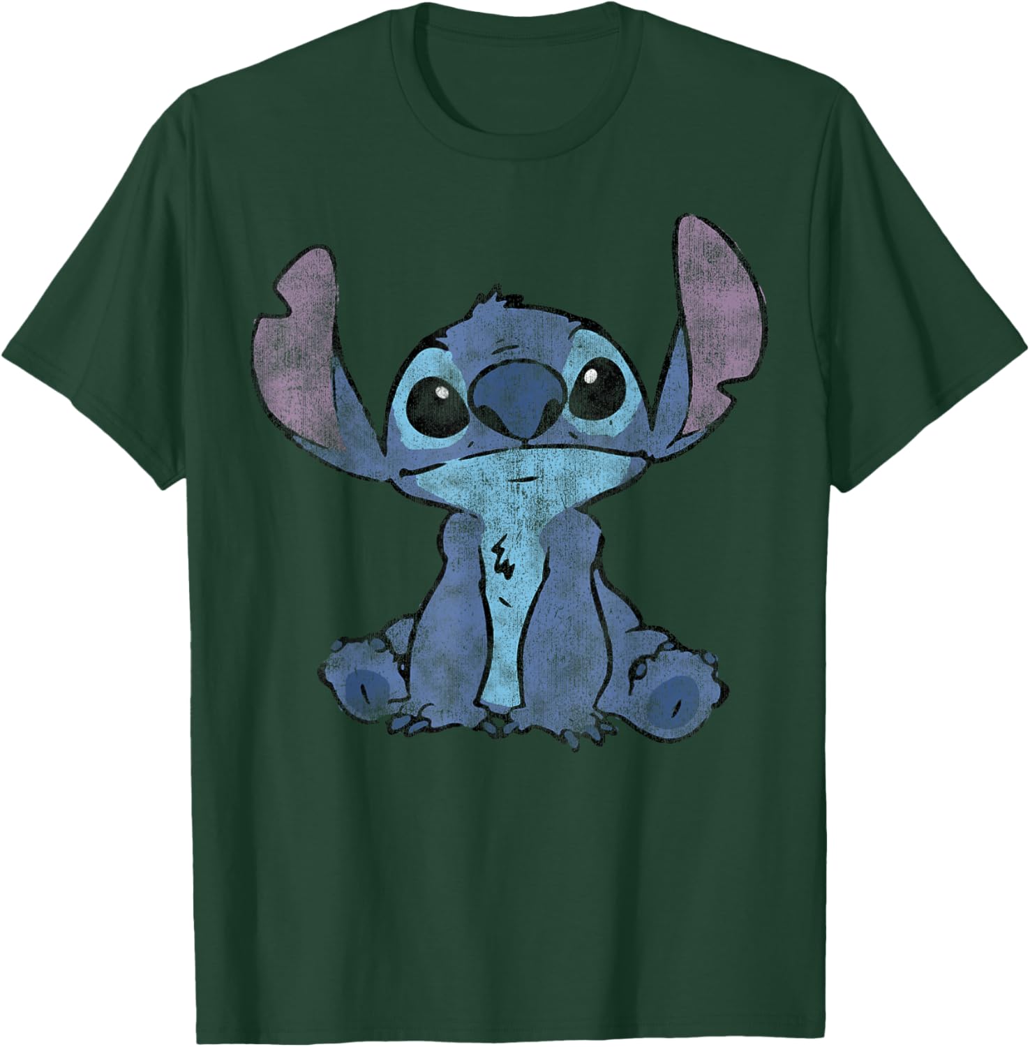 Disney Lilo and Stitch Distressed Stitch Portrait T-Shirt for Fans - 8