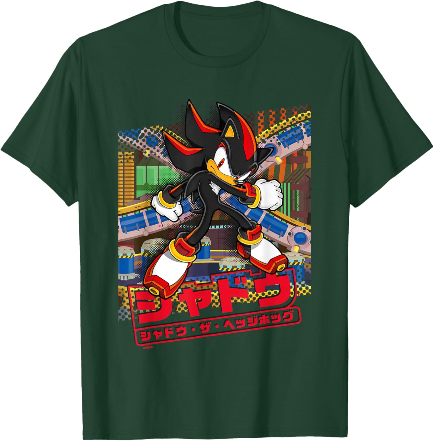 Sonic the Hedgehog Shadow T-Shirt Japanese Logo Fun Graphic Tee - 31