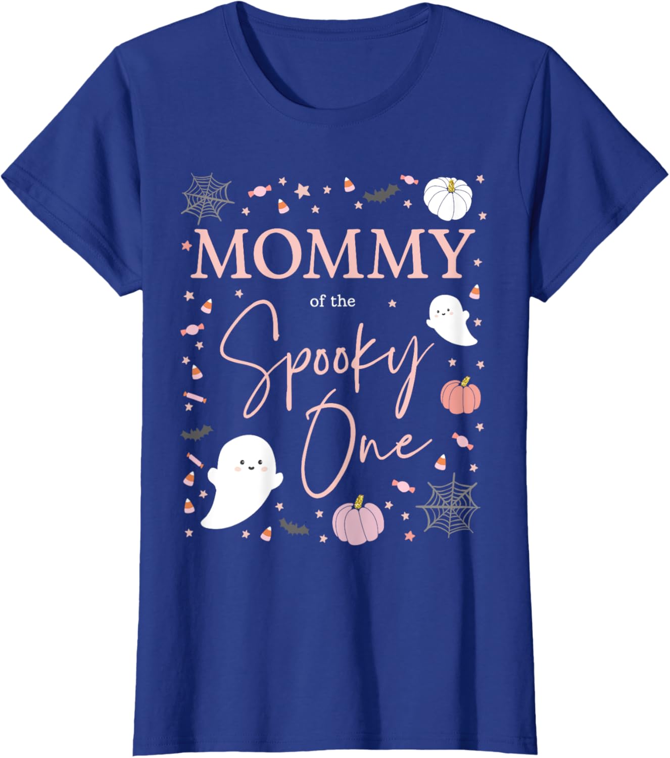 Cute Mommy of the Spooky One Pink Halloween T-Shirt for Girls 1st Birthday - 3