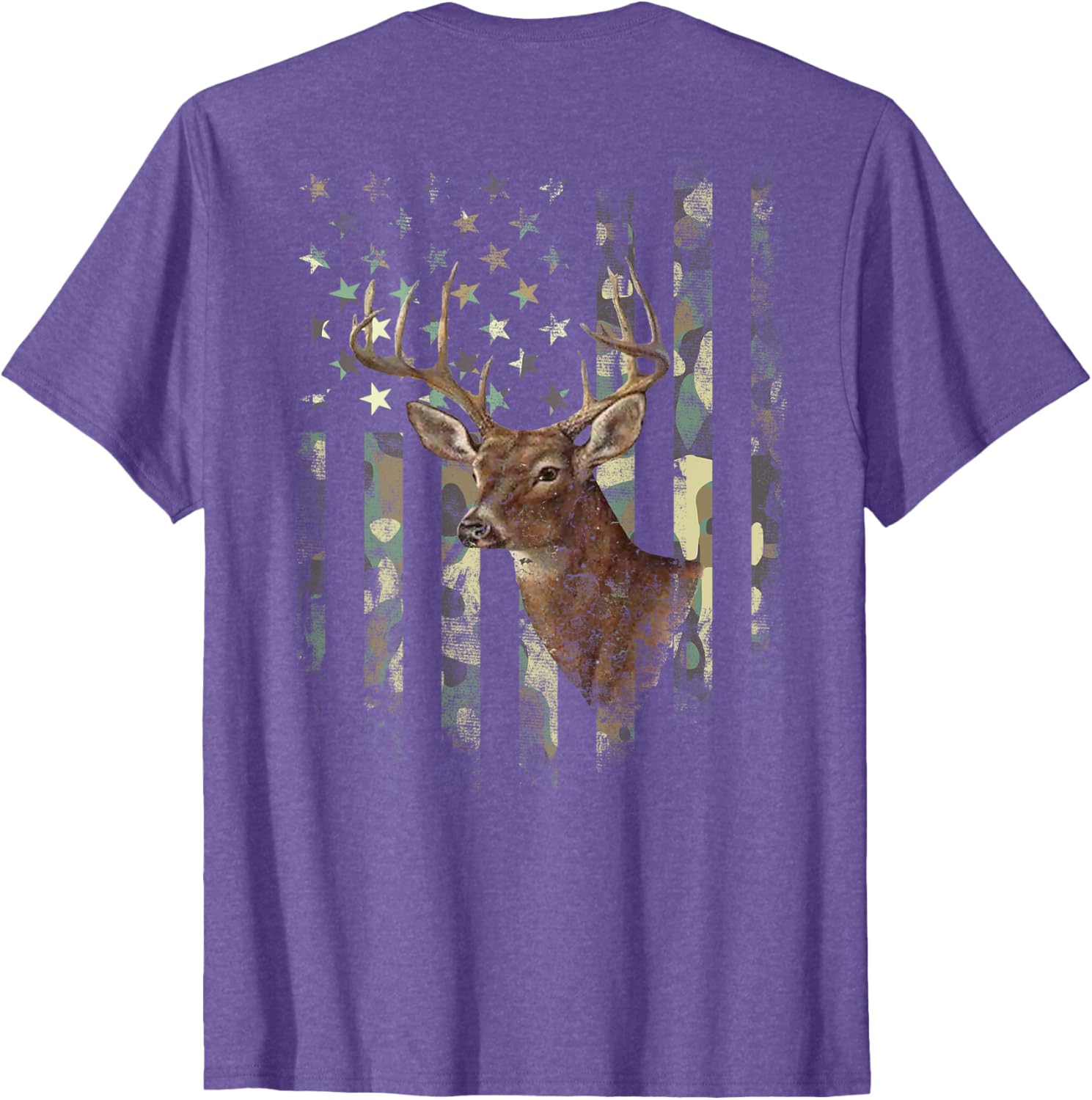 American Flag Deer Hunting Camo T-Shirt for Men, Women, and Kids - 15