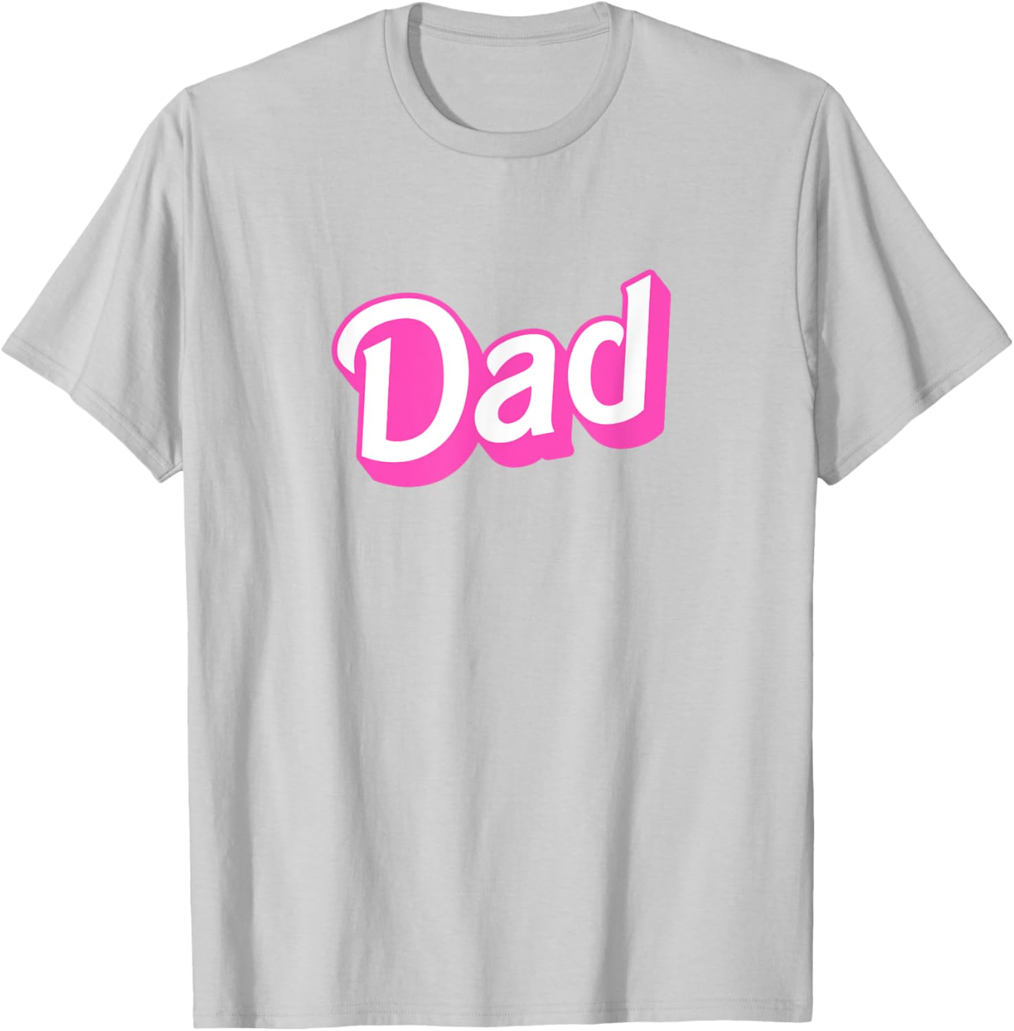 Dad Pink and White Overlapping Font Halloween Costume T-Shirt for Men - 1