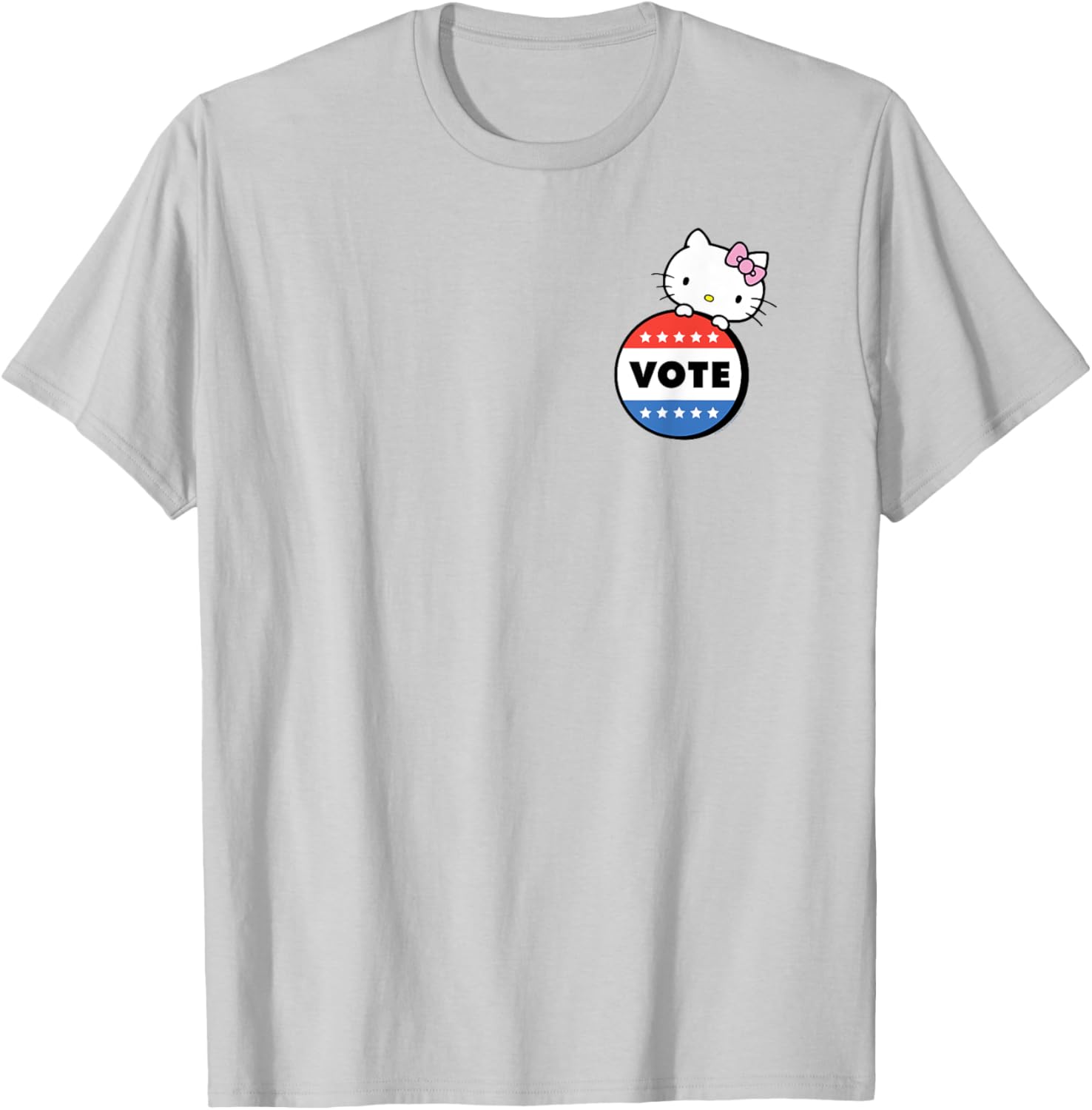 Hello Kitty Vote Button T-Shirt for Fun Fashion and Cute Style - 10