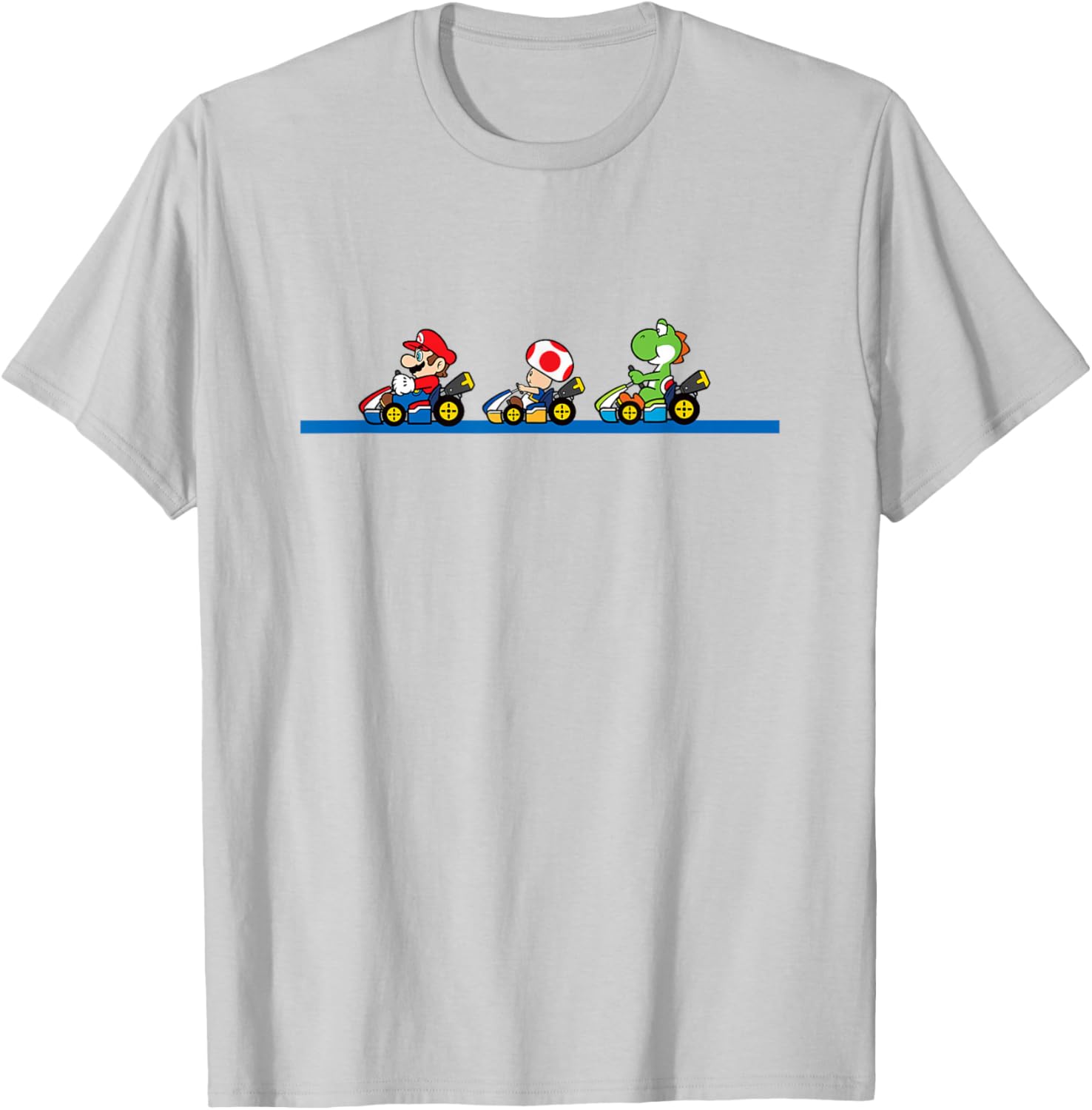 Vintage Mario Kart T-Shirt featuring Yoshi, Toad, and Mario Racing Fun - 17