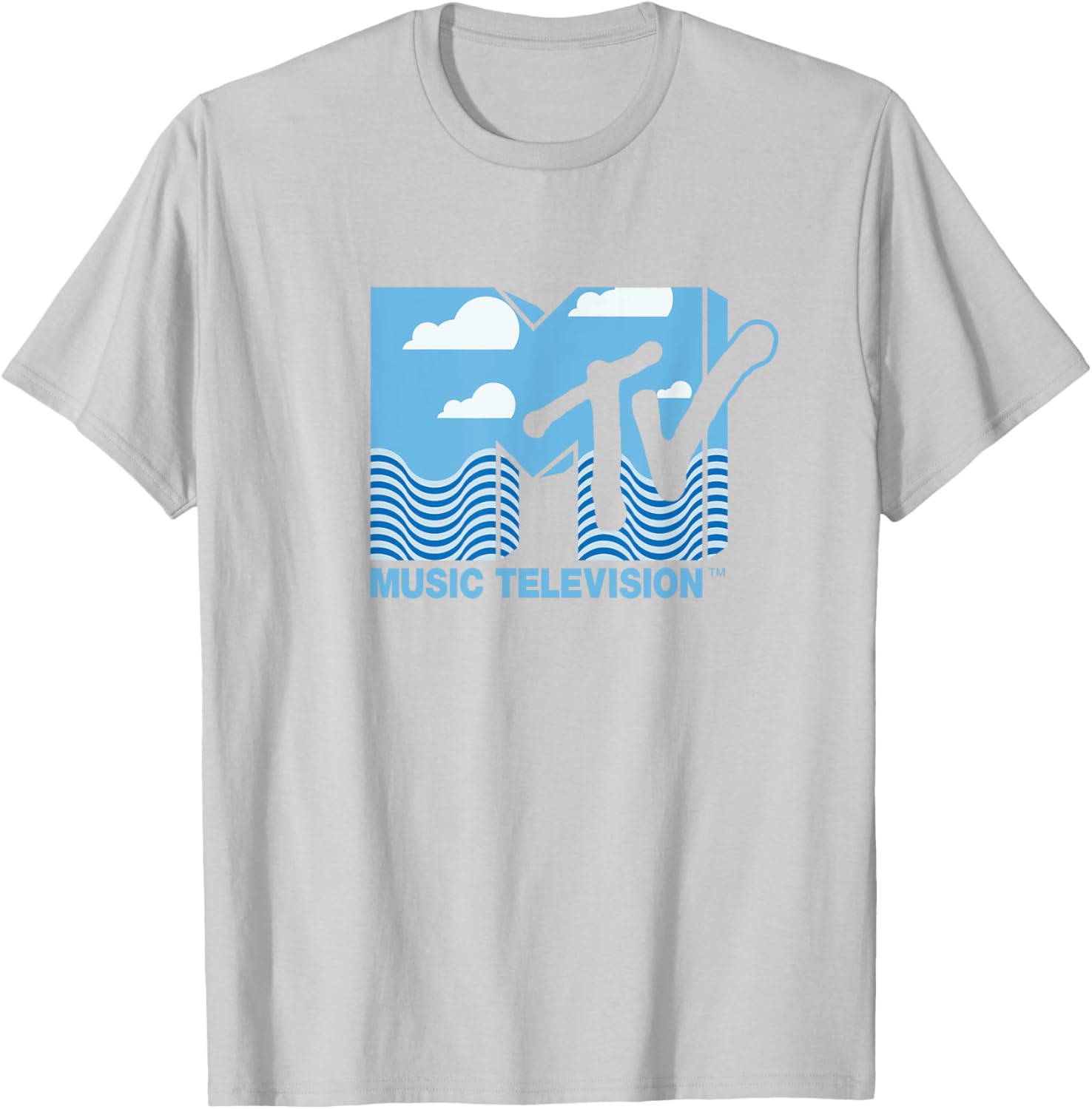 Mademark x MTV Official Logo T-Shirt with Water, Clouds & Blue Sky - 4