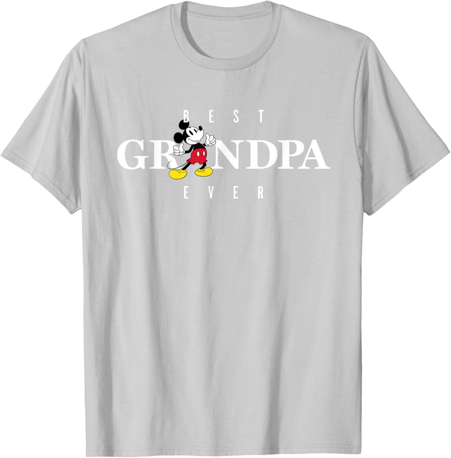 Disney Mickey Mouse Thumbs Up Best Grandpa Ever Father's Day T-Shirt - 3
