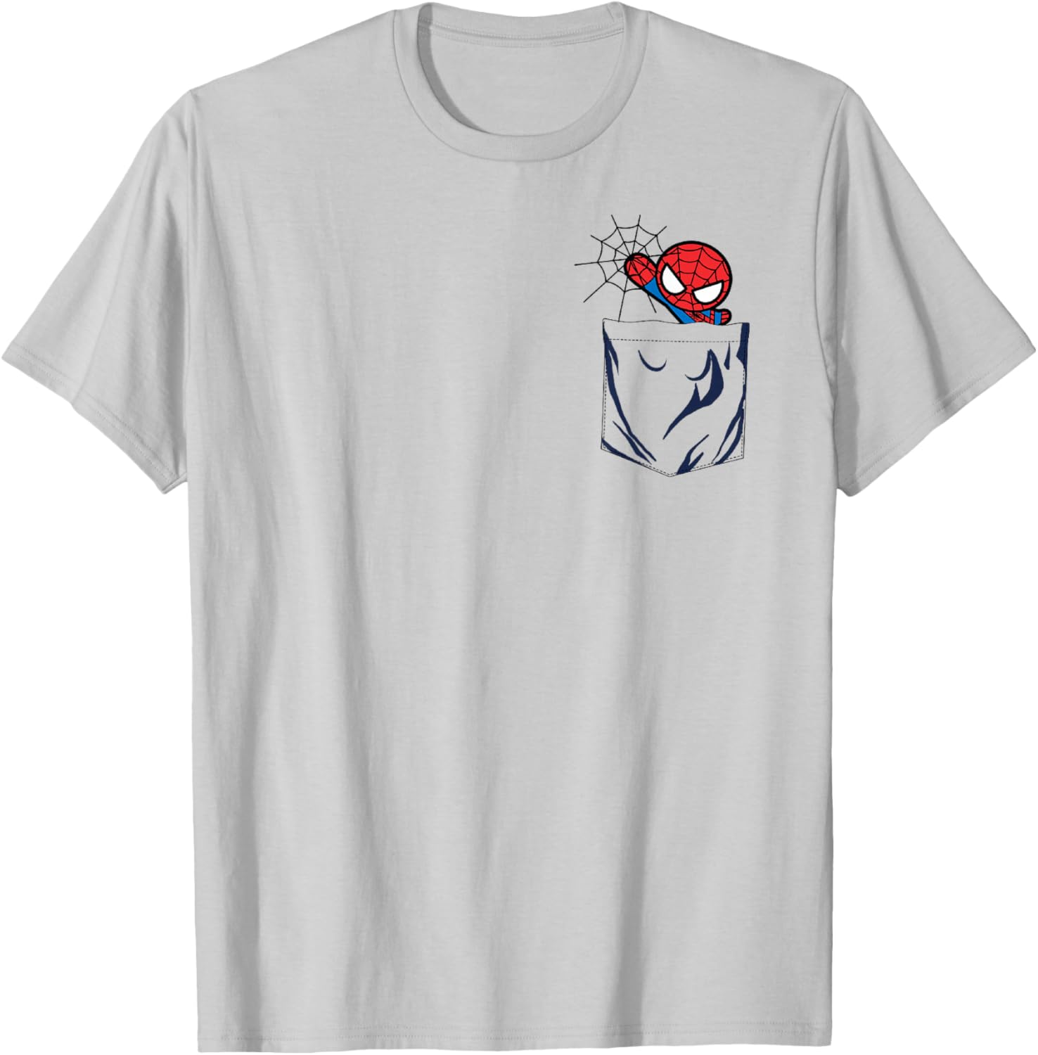 Marvel Spider-Man Left Chest Pocket T-Shirt for Superhero Fans - 6