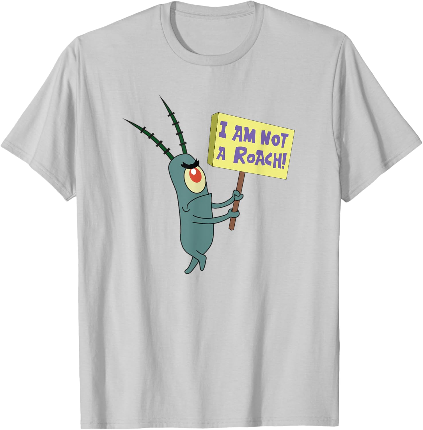 Mademark SpongeBob SquarePants Plankton Not a Roach T-Shirt for Fans - 17