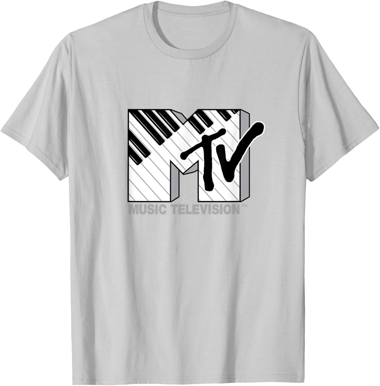 Mademark x MTV Official Logo T-Shirt with Black and White Piano Keys - 10
