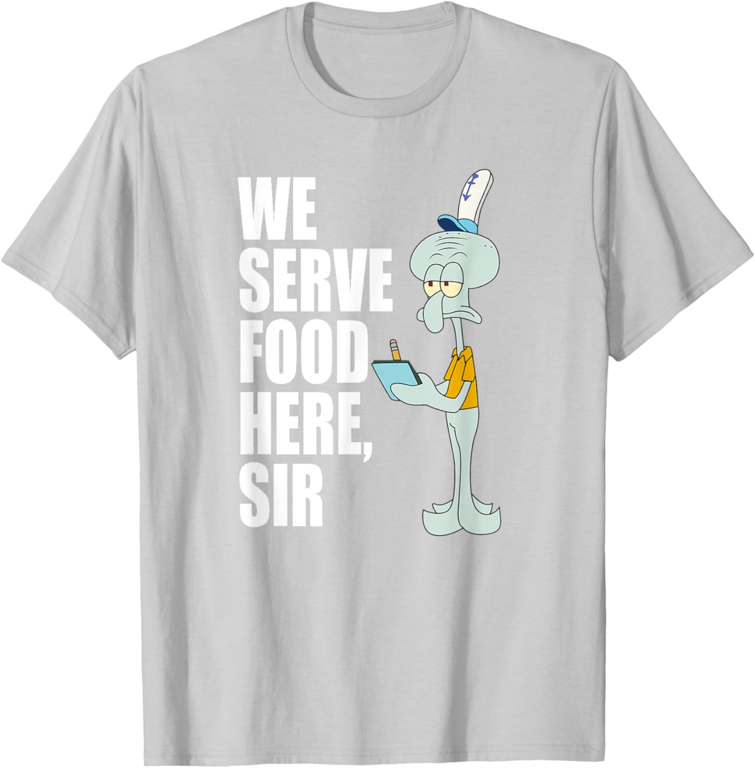 Mademark SpongeBob SquarePants Squidward We Serve Food Here T-Shirt - 14