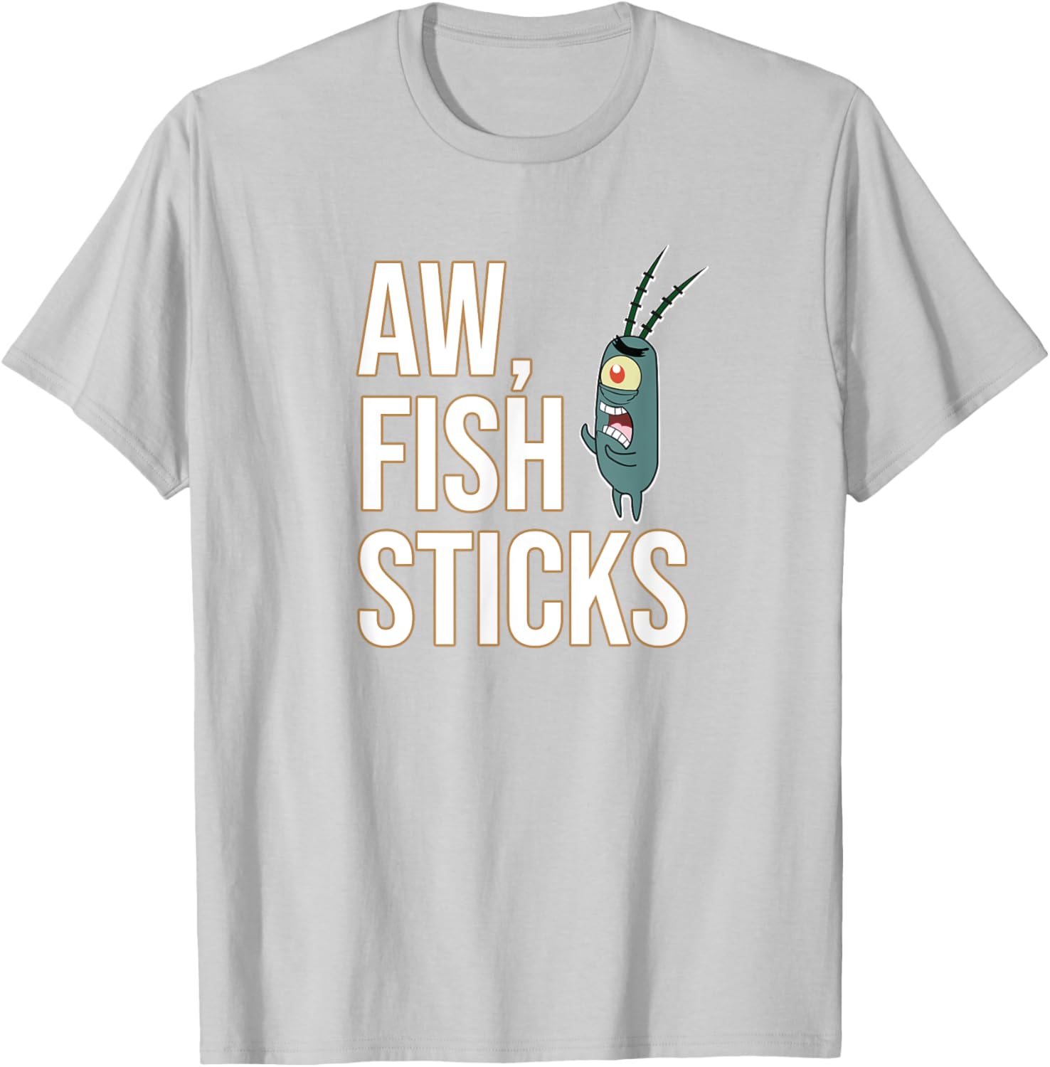 Mademark SpongeBob SquarePants Plankton Aw Fish Sticks T-Shirt for Fans - 5