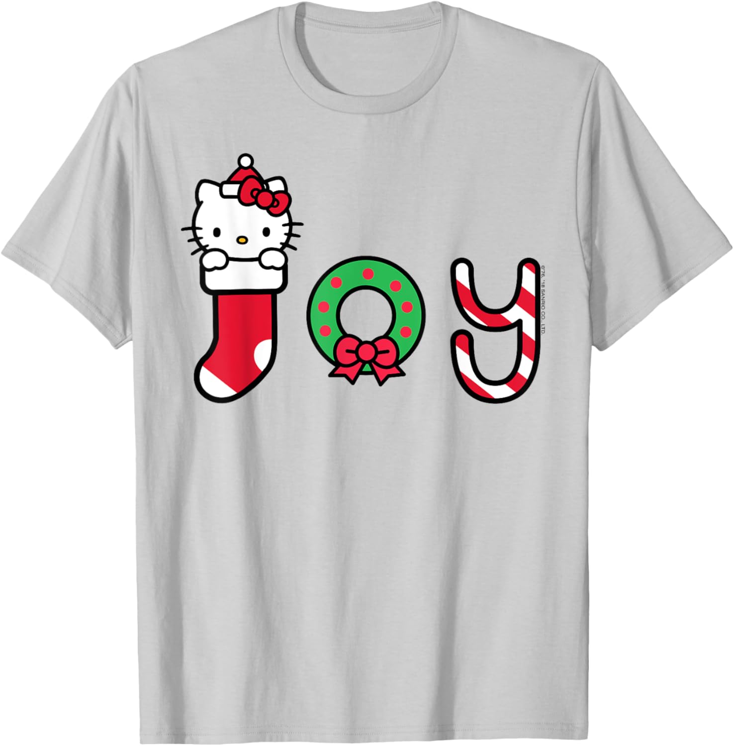 Hello Kitty Christmas Joy Tee Shirt for Kids and Adults - Festive Holiday Wearing - 1