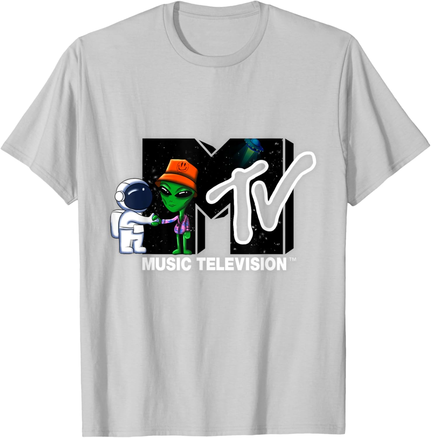 Mademark x MTV Astronaut Alien Space T-Shirt Official MTV Logo Design - 5