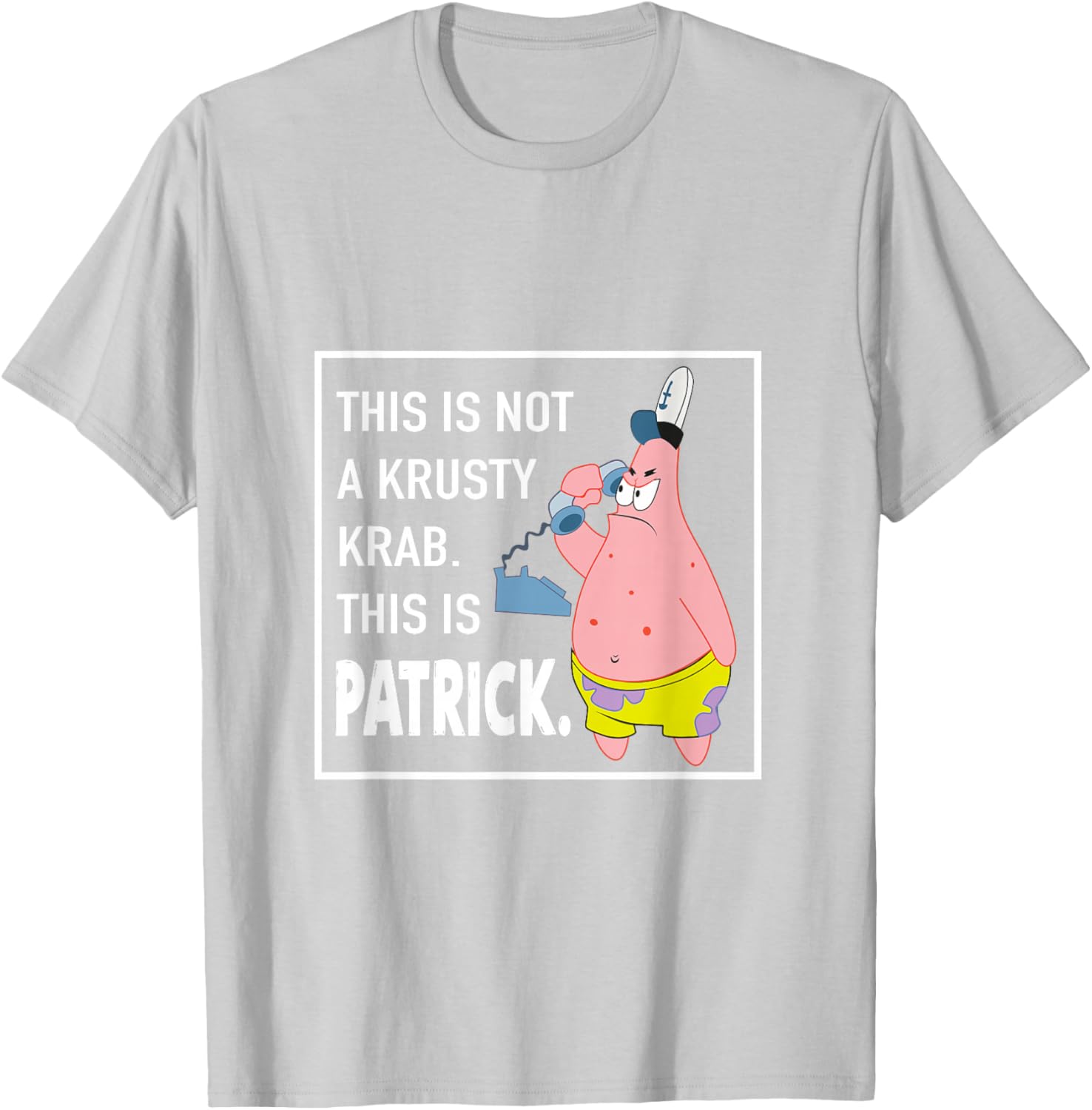 Patrick Star This is Not a Krusty Krab T-Shirt Fun Ocean Theme Apparel - 5
