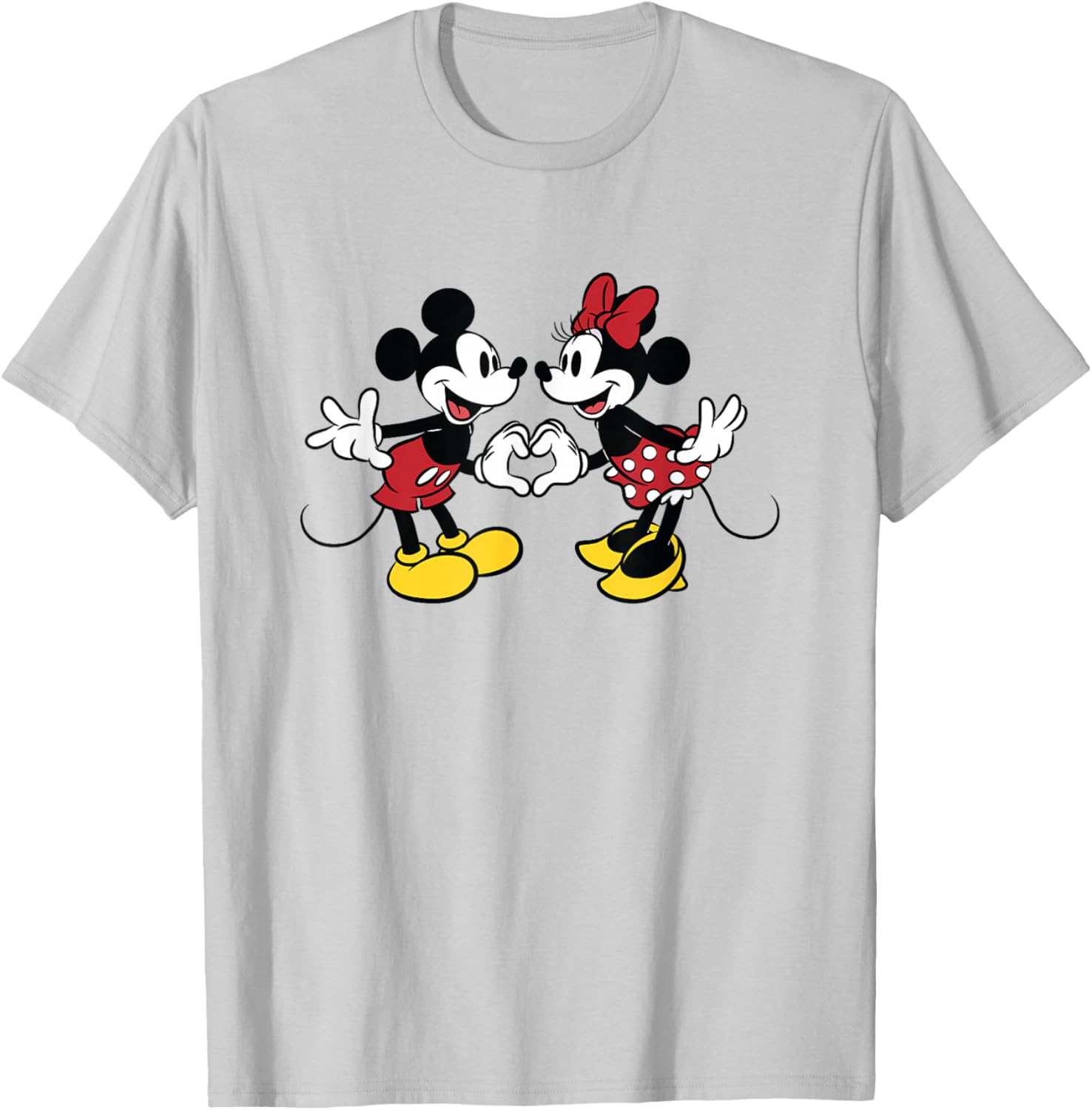 Disney Mickey and Friends Valentine Heart T-Shirt for Couples and Fans - 13