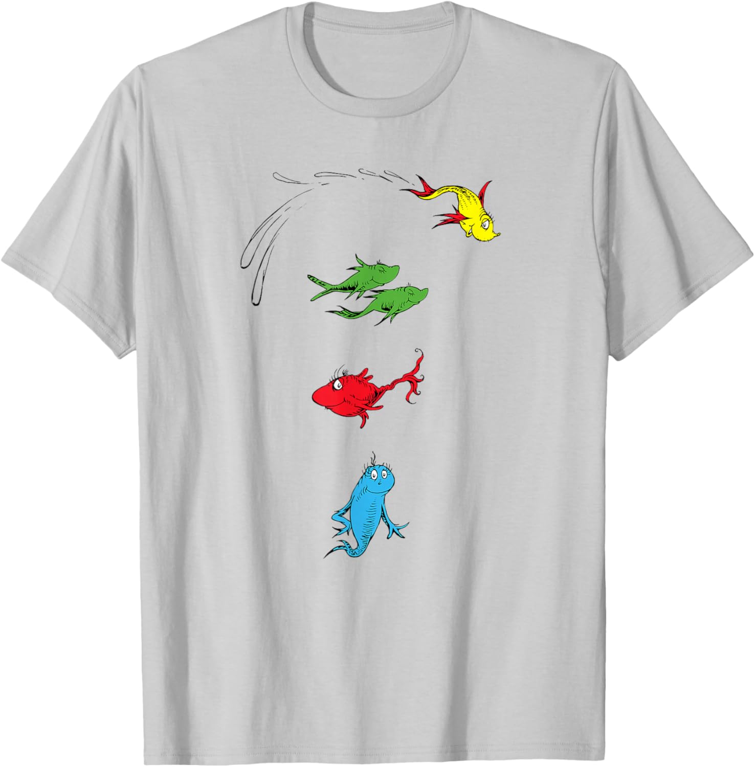 Dr. Seuss One Fish Two Fish Red Fish Blue Fish T-Shirt for Kids and Adults - 13