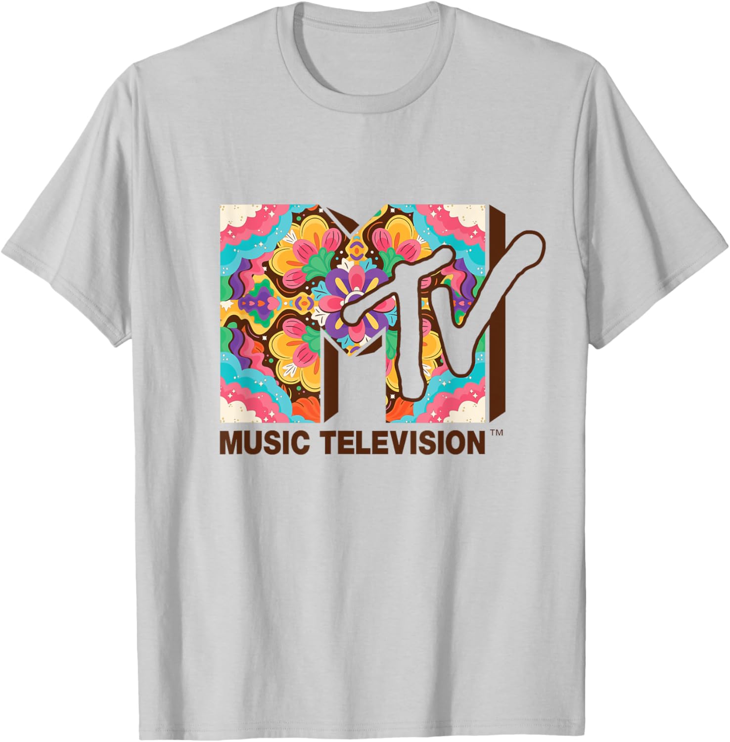 Mademark x MTV Flower Power Mandala Logo T-Shirt for Stylish Fans - 3