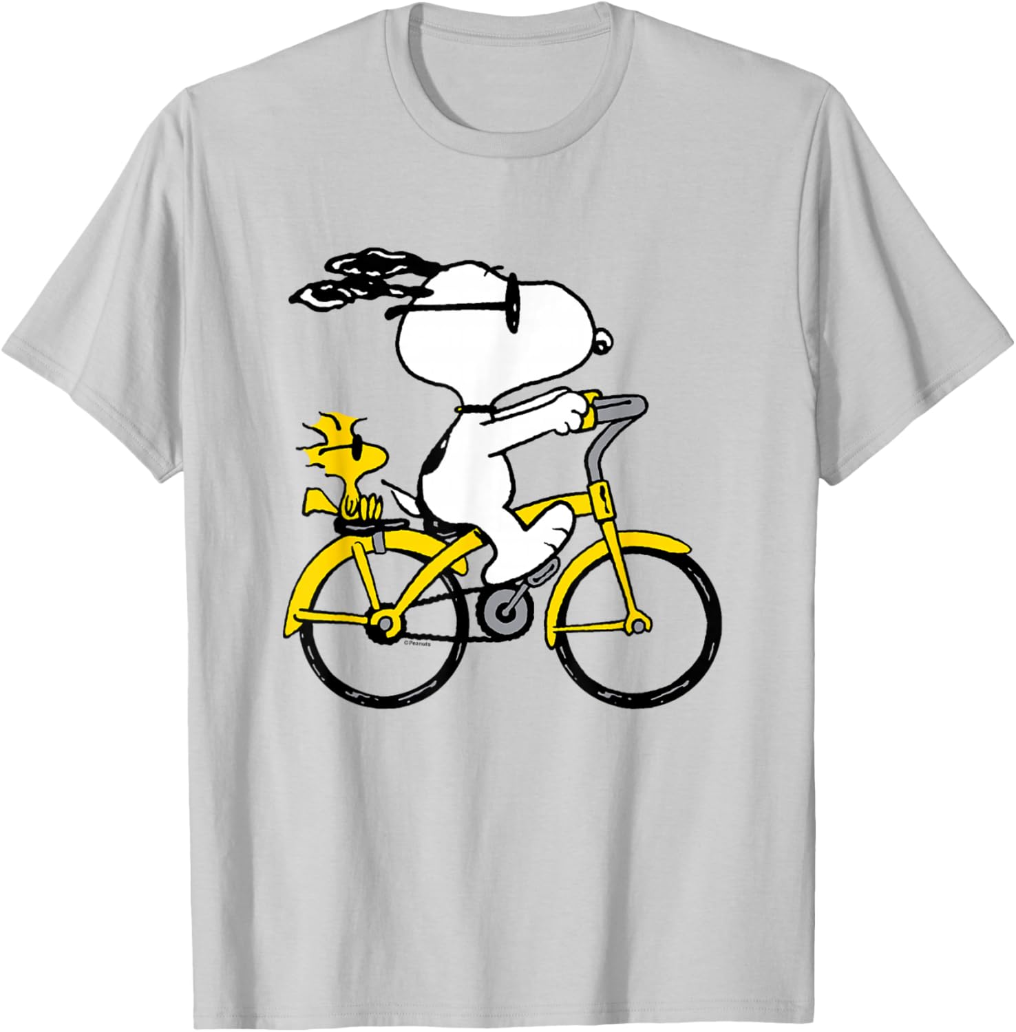 Snoopy and Woodstock Bike Ride T-Shirt for Fun Casual Outfits - 16