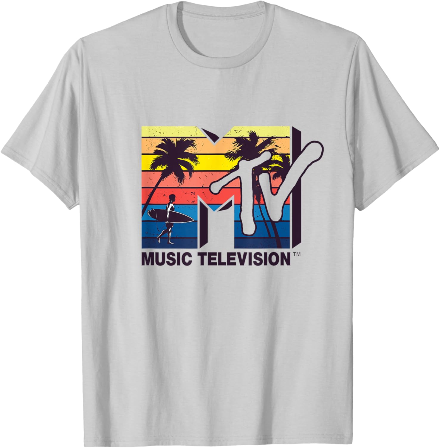 Mademark x MTV Vintage Surfer Palm T-Shirt for Retro Style Lovers - 16