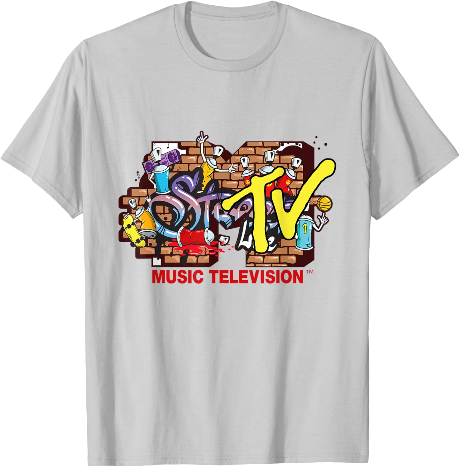 Mademark x MTV Graffiti Logo Streetwear T-Shirt for Trendy Styles - 7