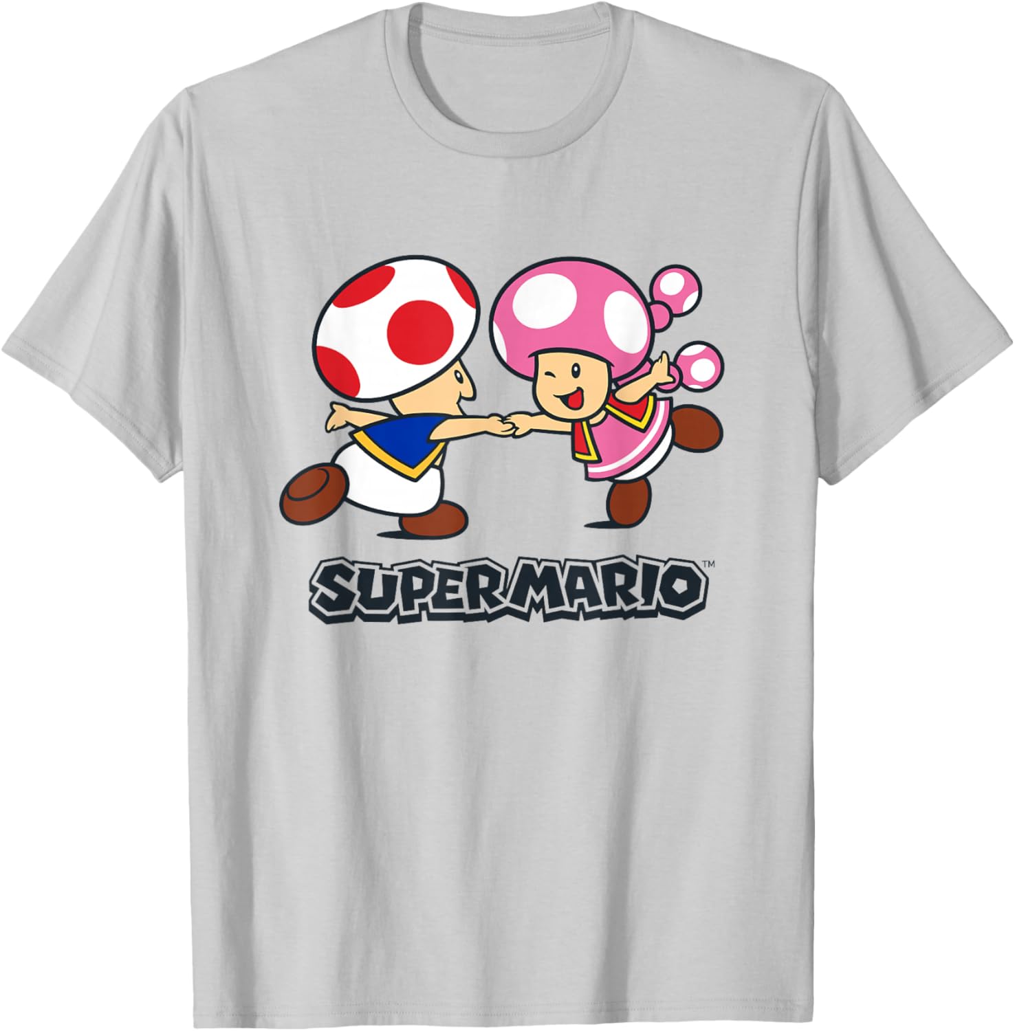 Super Mario Bros Happy Toads Classic Nintendo Duo T-Shirt for Fans - 19