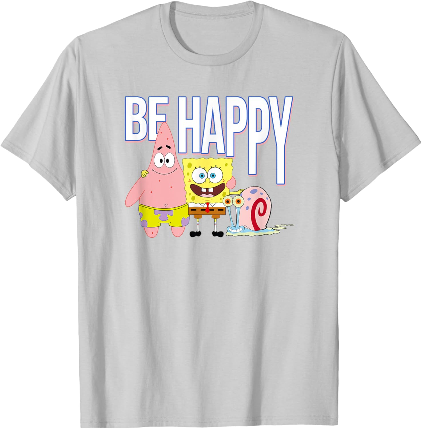 Be Happy T-Shirt with Patrick, SpongeBob & Gary from Mademark Collection - 9