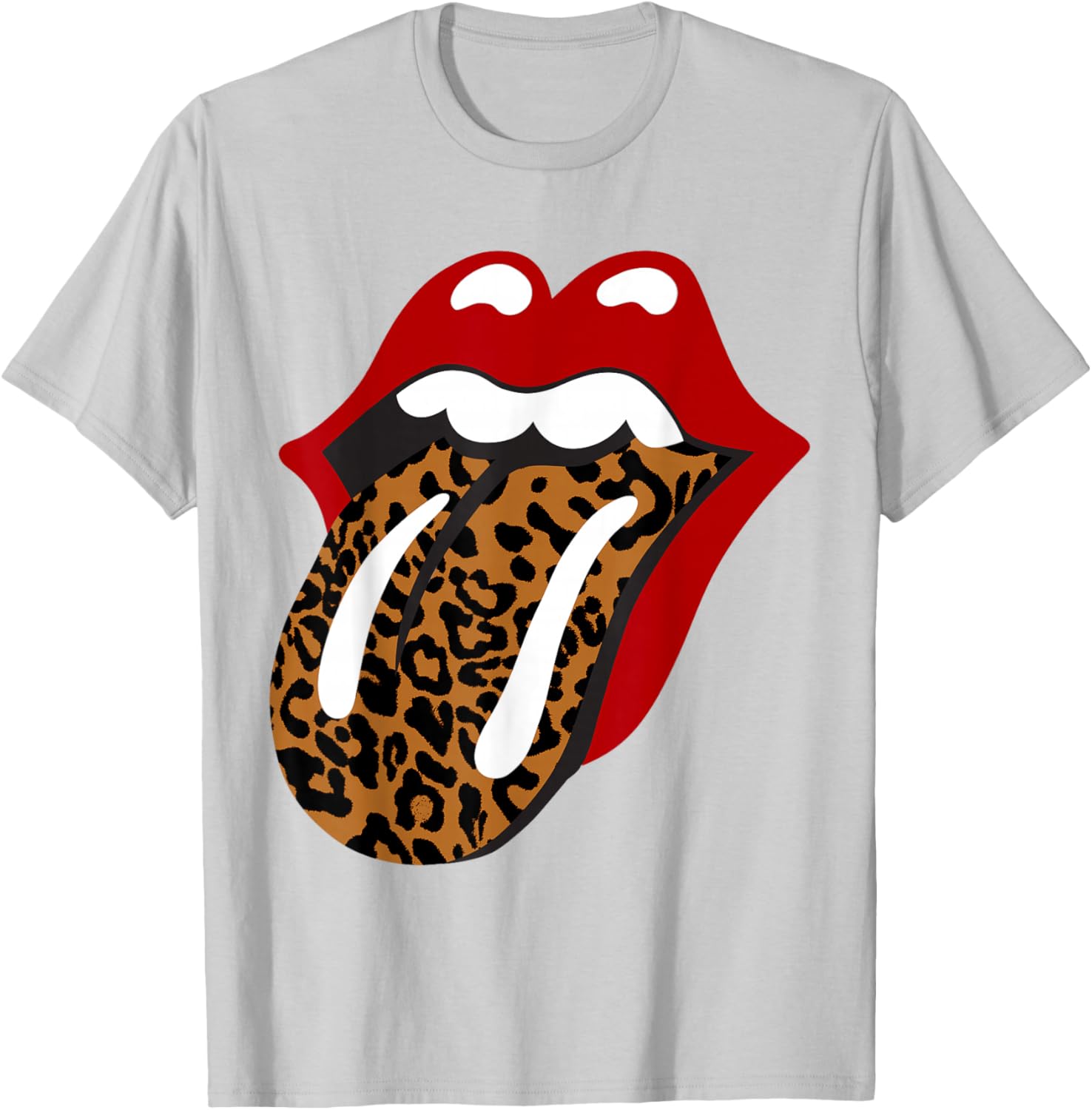 Rolling Stones Leopard Tongue T-Shirt for Classic Rock Fans - 1