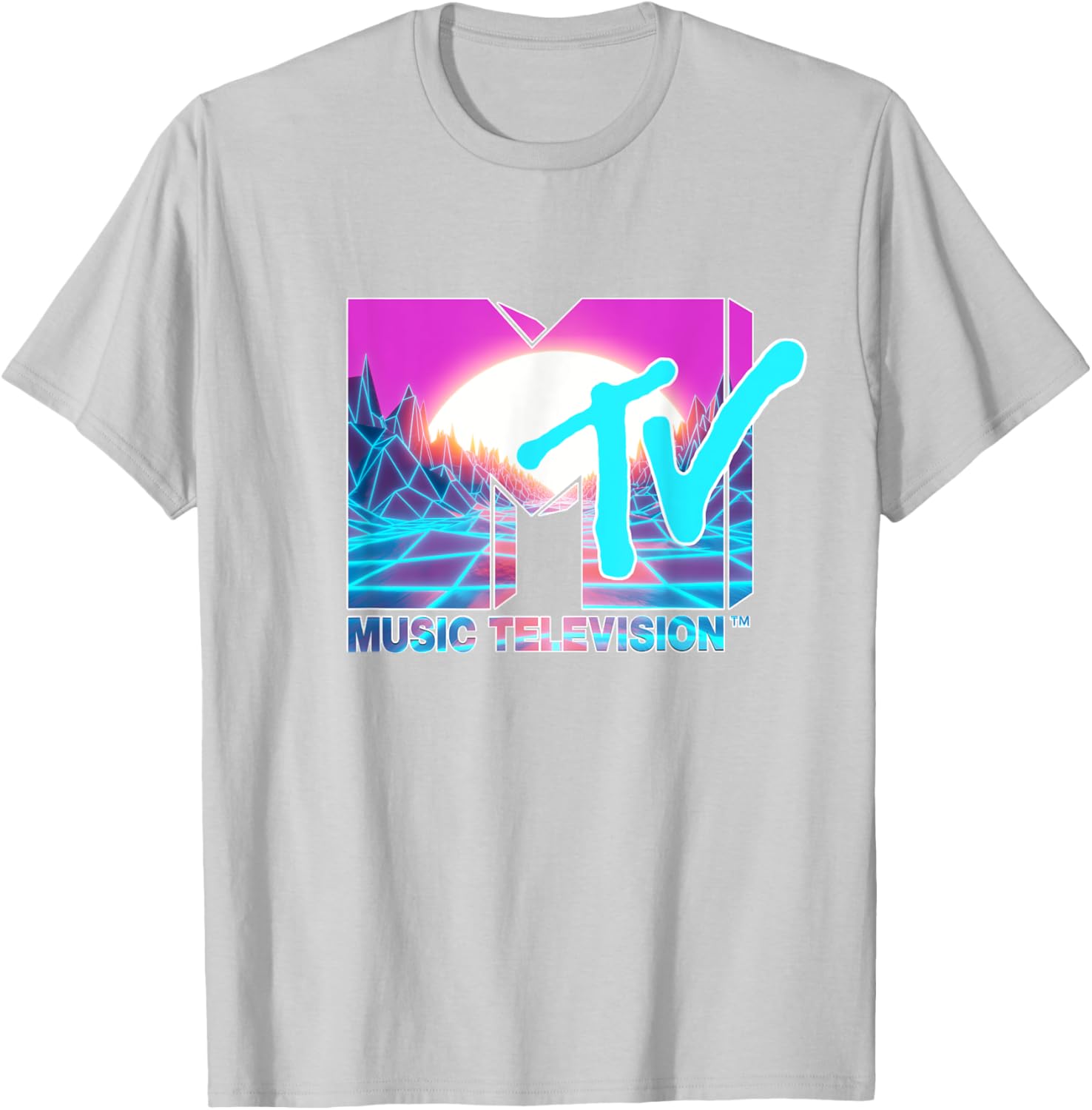 Mademark x MTV Official Logo T-Shirt with Sun and World Graphic - 1