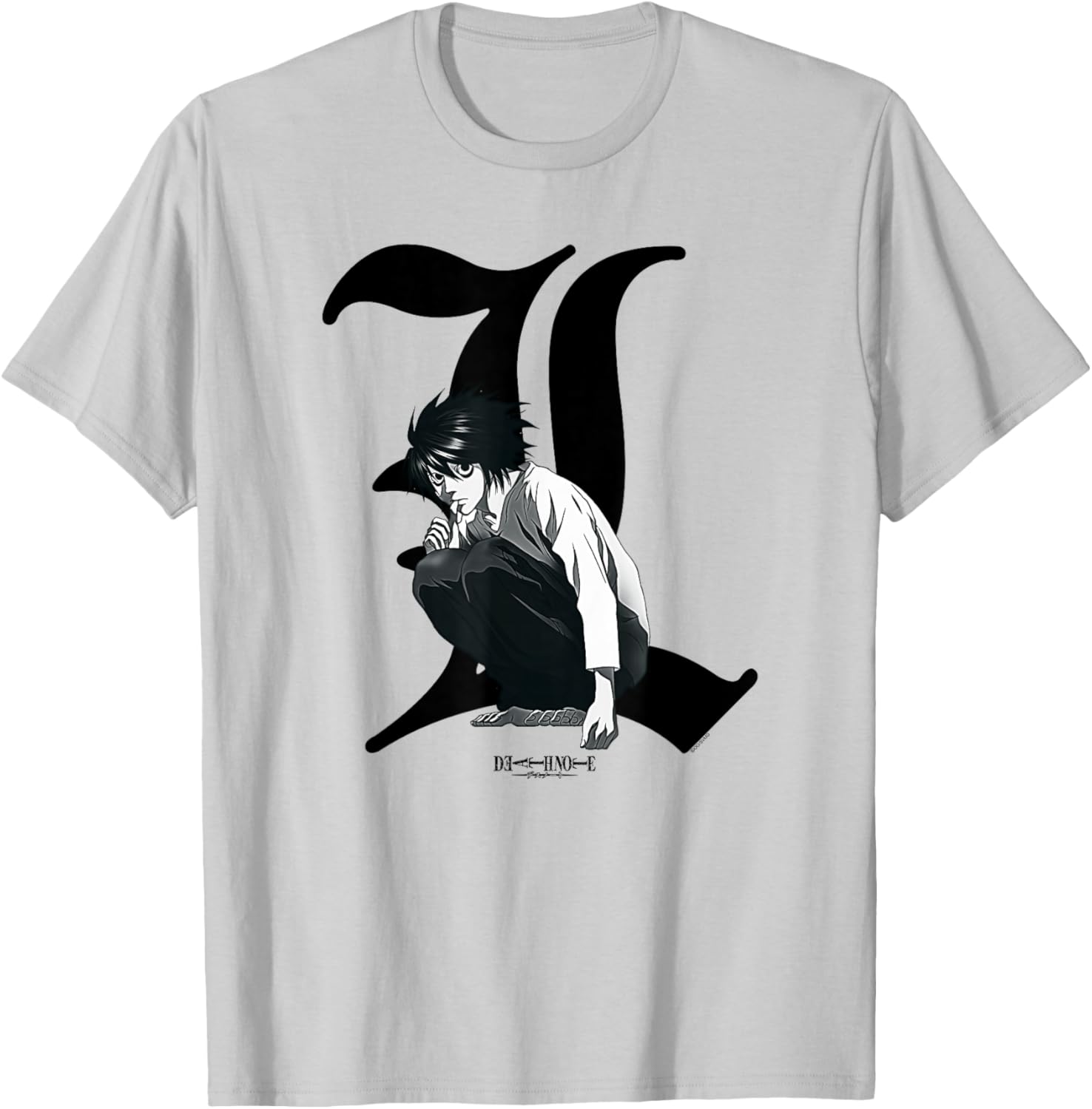 Death Note Old English L Anime T-Shirt for Stylish Fans and Collectors - 2