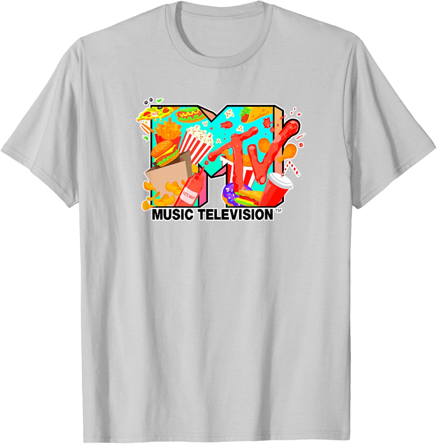 Mademark x MTV Fast Food Lovers T-Shirt for Music Fans and Foodies - 2