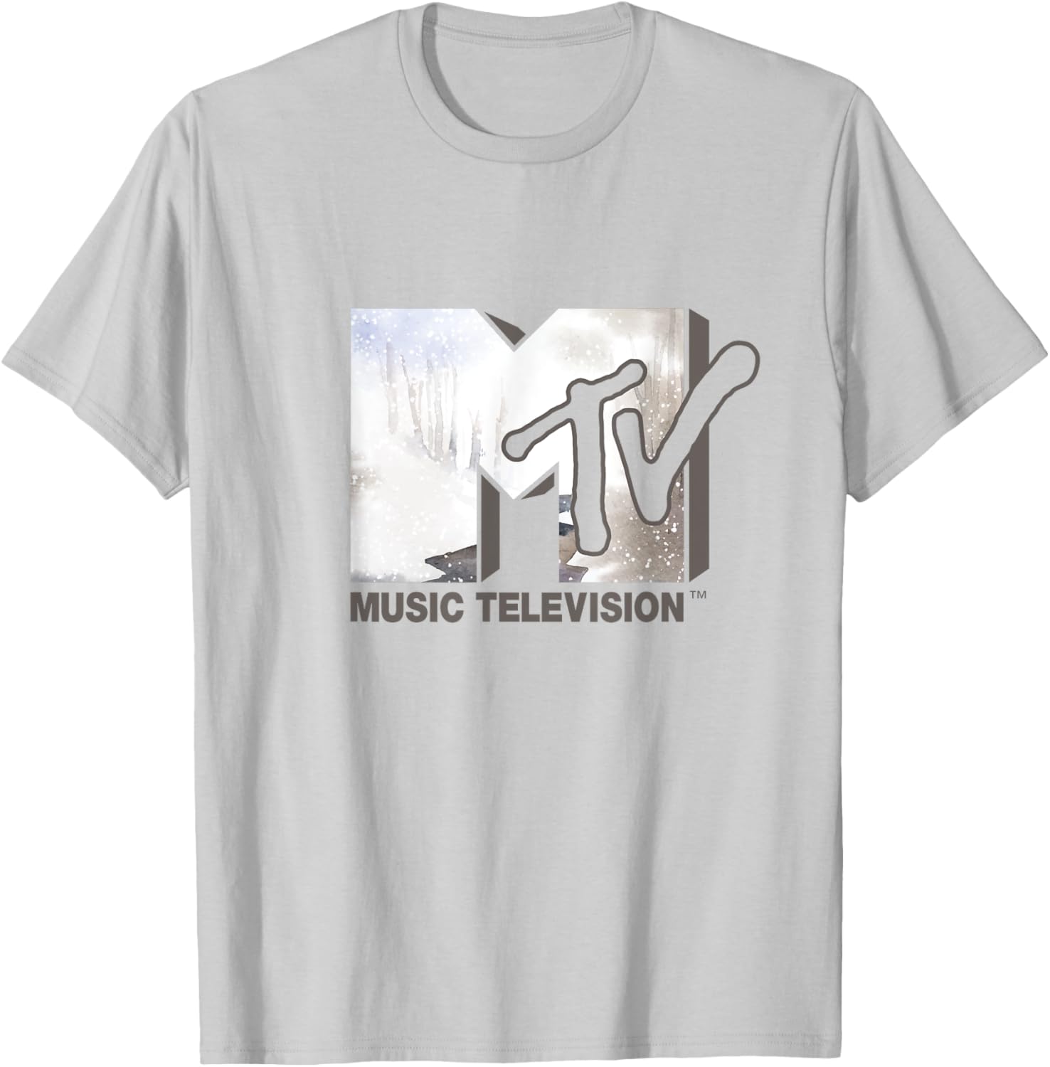Mademark x MTV Winter Night Landscape T-Shirt with Official Logo - 3
