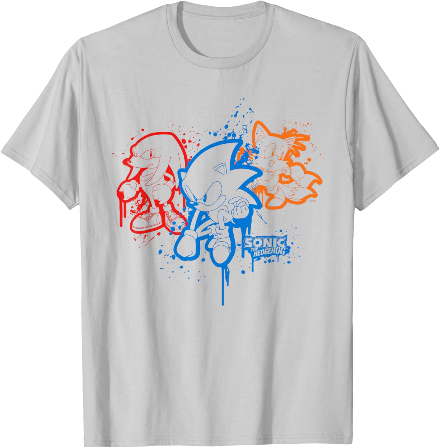 Sonic the Hedgehog Spray Paint T-Shirt Fun Graphic Tee for Fans - 9