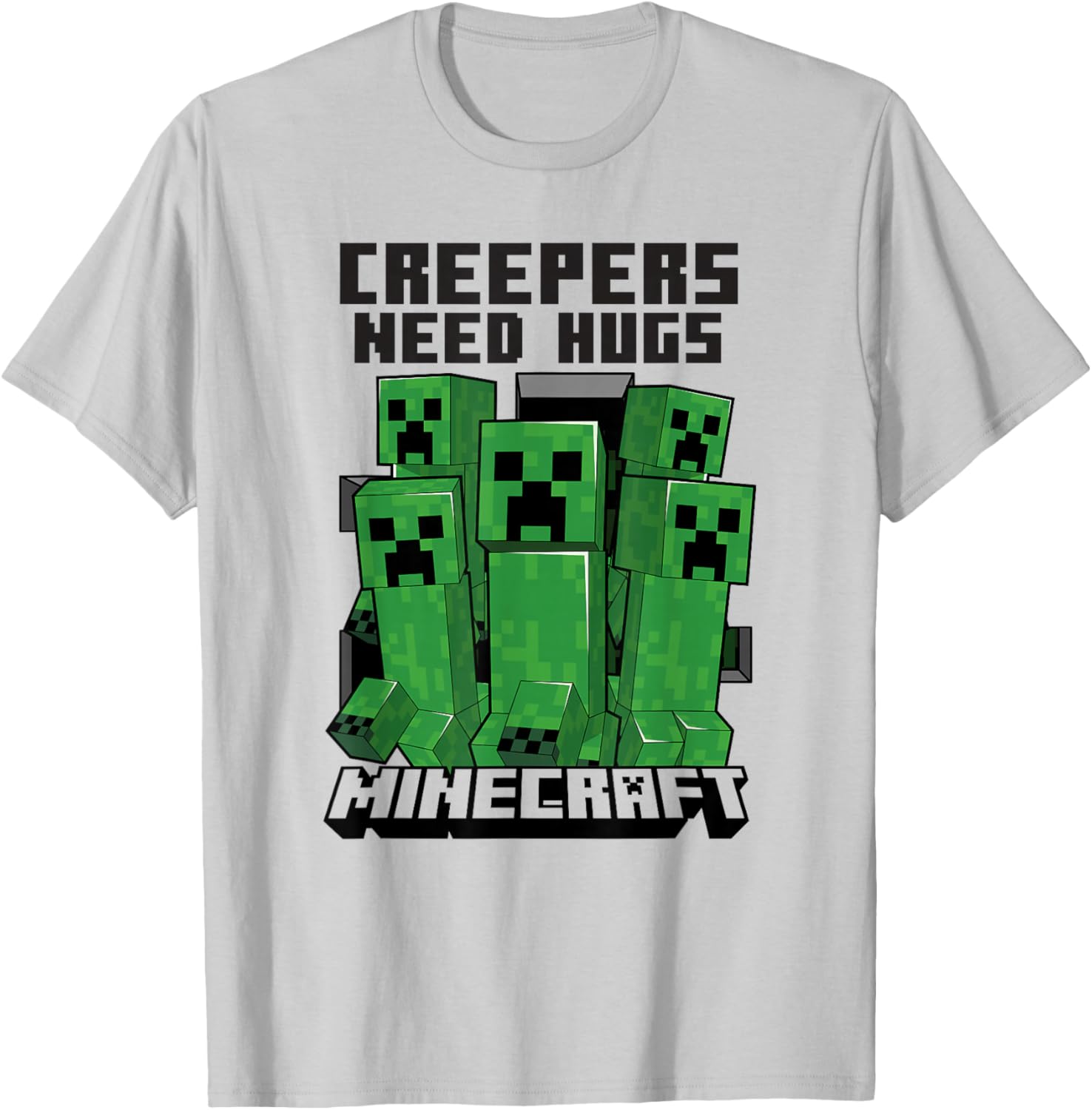 Minecraft Creepers Need Hugs March T-Shirt for Gamers and Fans - 8