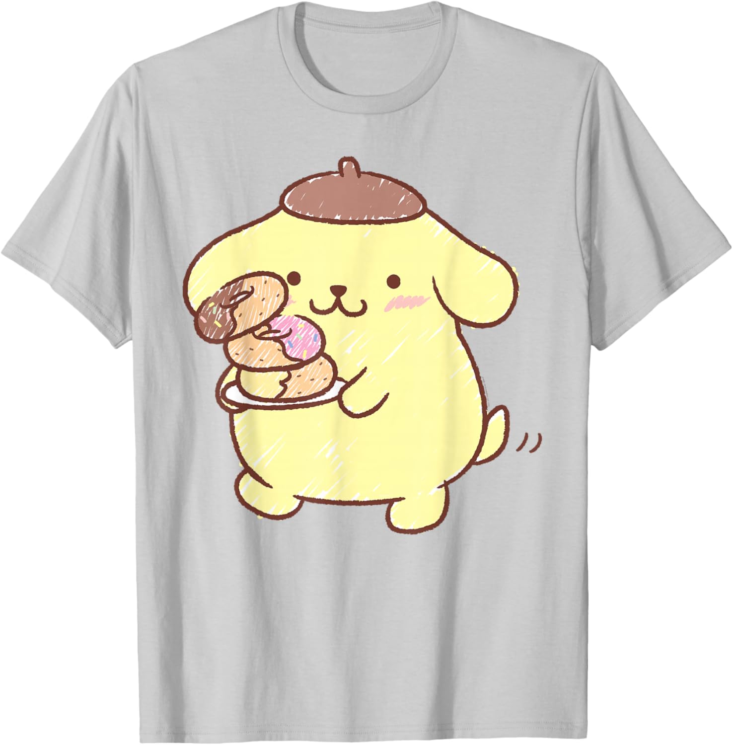 Pompompurin Donuts T-Shirt Cute & Comfy Clothing for Fans - 11