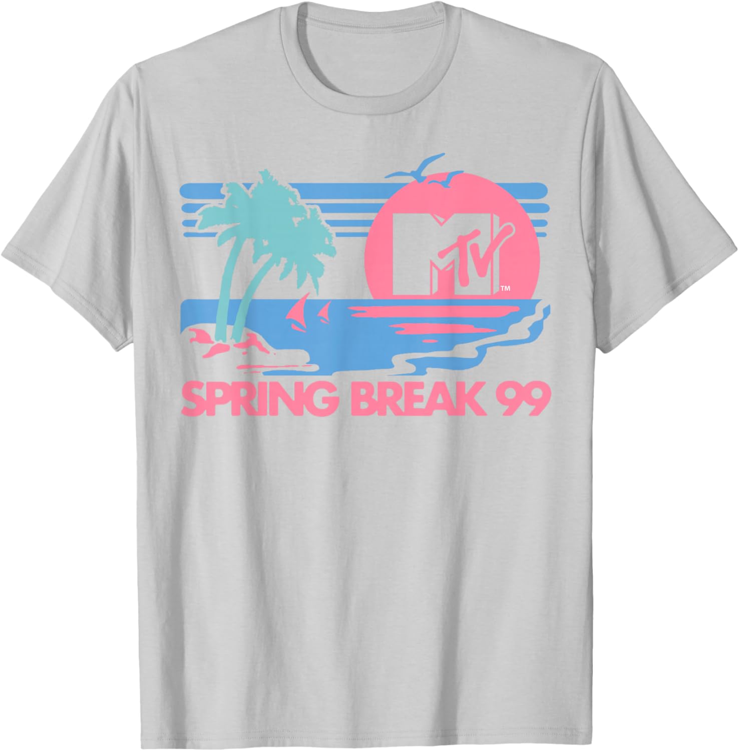 MTV Pastel Colors Spring Break Logo T-Shirt for Beach Fun and Style - 10