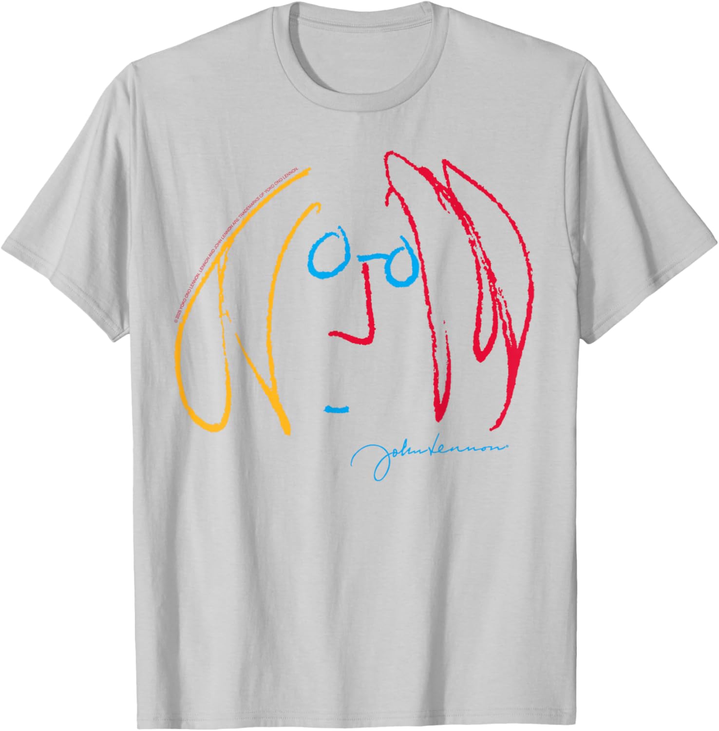 John Lennon Oversized Face T-Shirt Comfortable Trendy Graphic Tee - 2