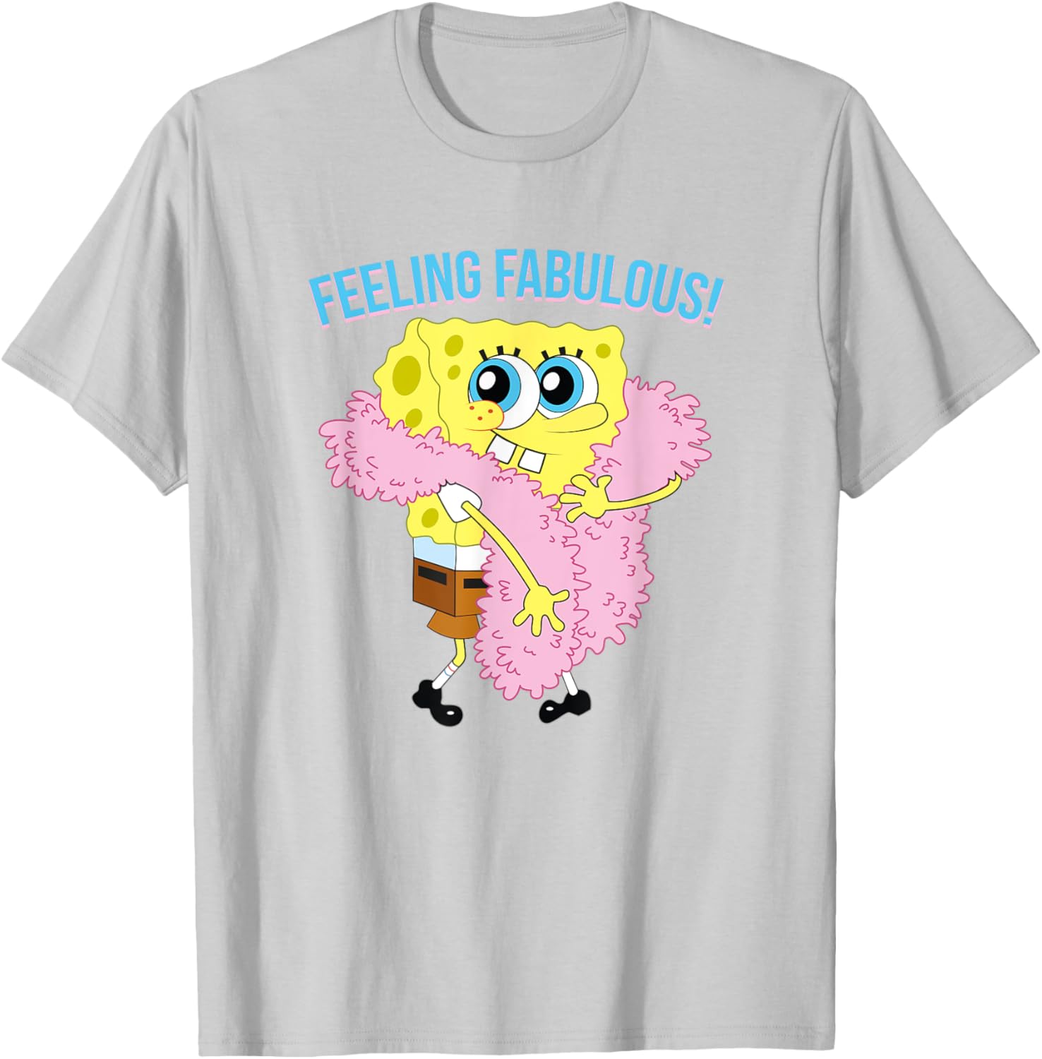 Mademark SpongeBob SquarePants Feeling Fabulous Feather Boa T-Shirt - 15