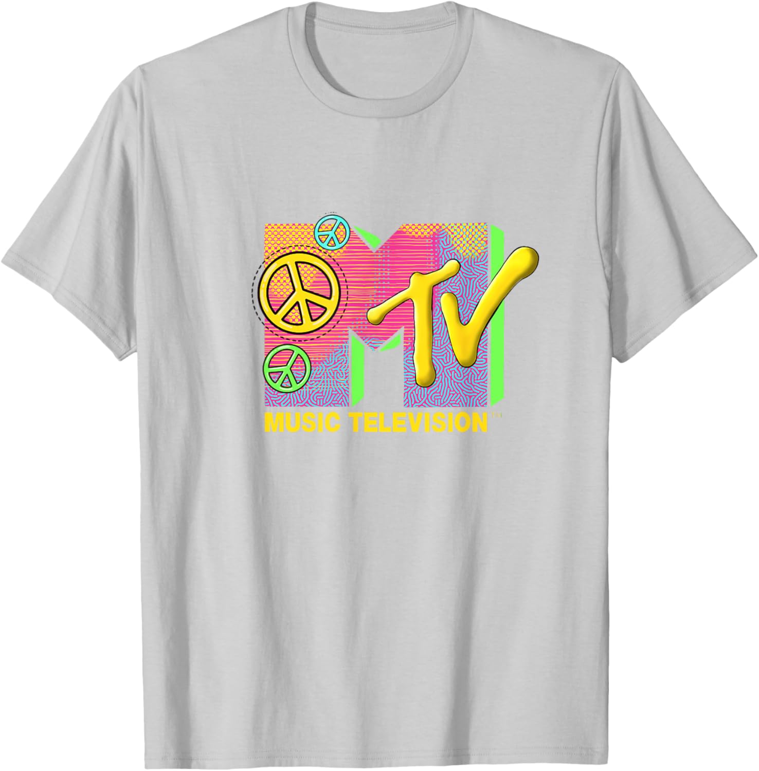 Mademark x MTV Peace Love Happiness T-Shirt - Official Logo Apparel - 23
