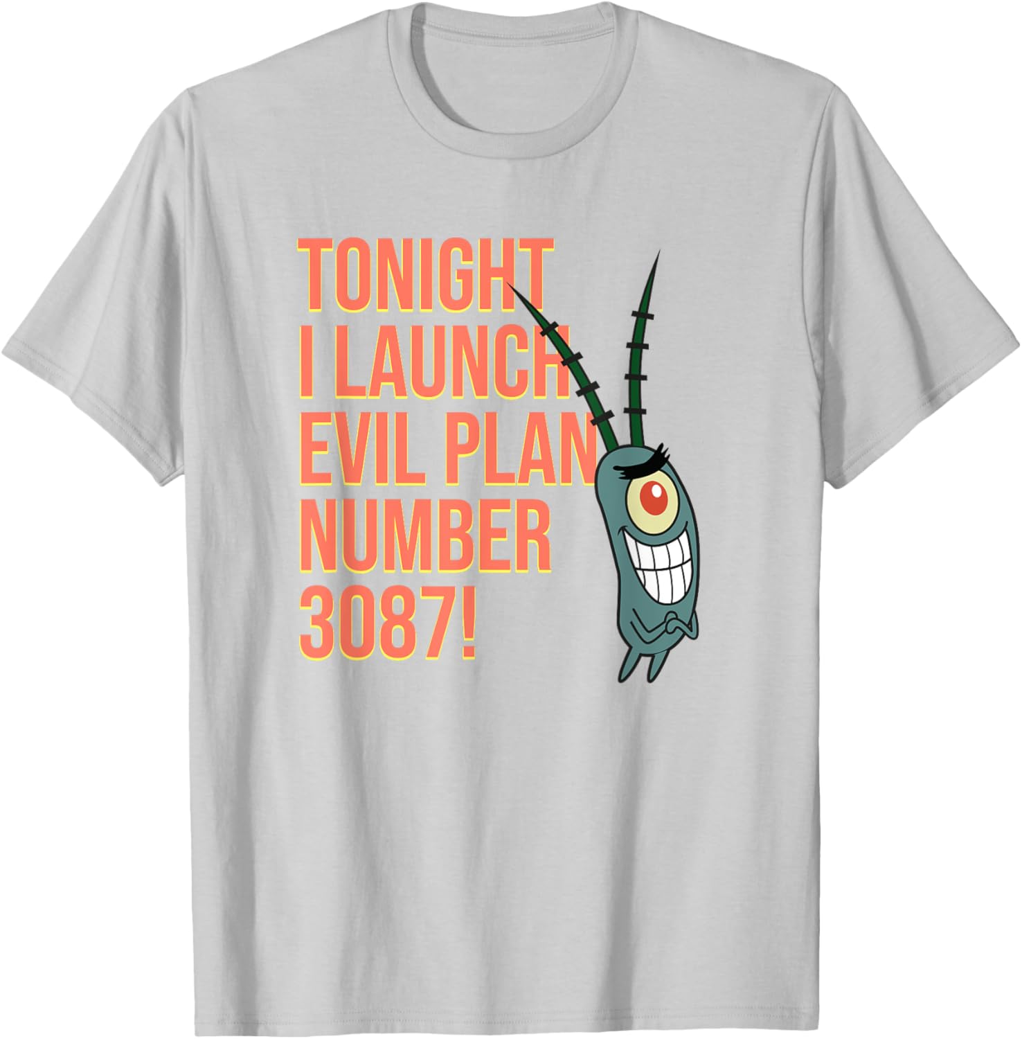 Mademark SpongeBob SquarePants Plankton Evil Plan 3087 T-Shirt for Fans - 9