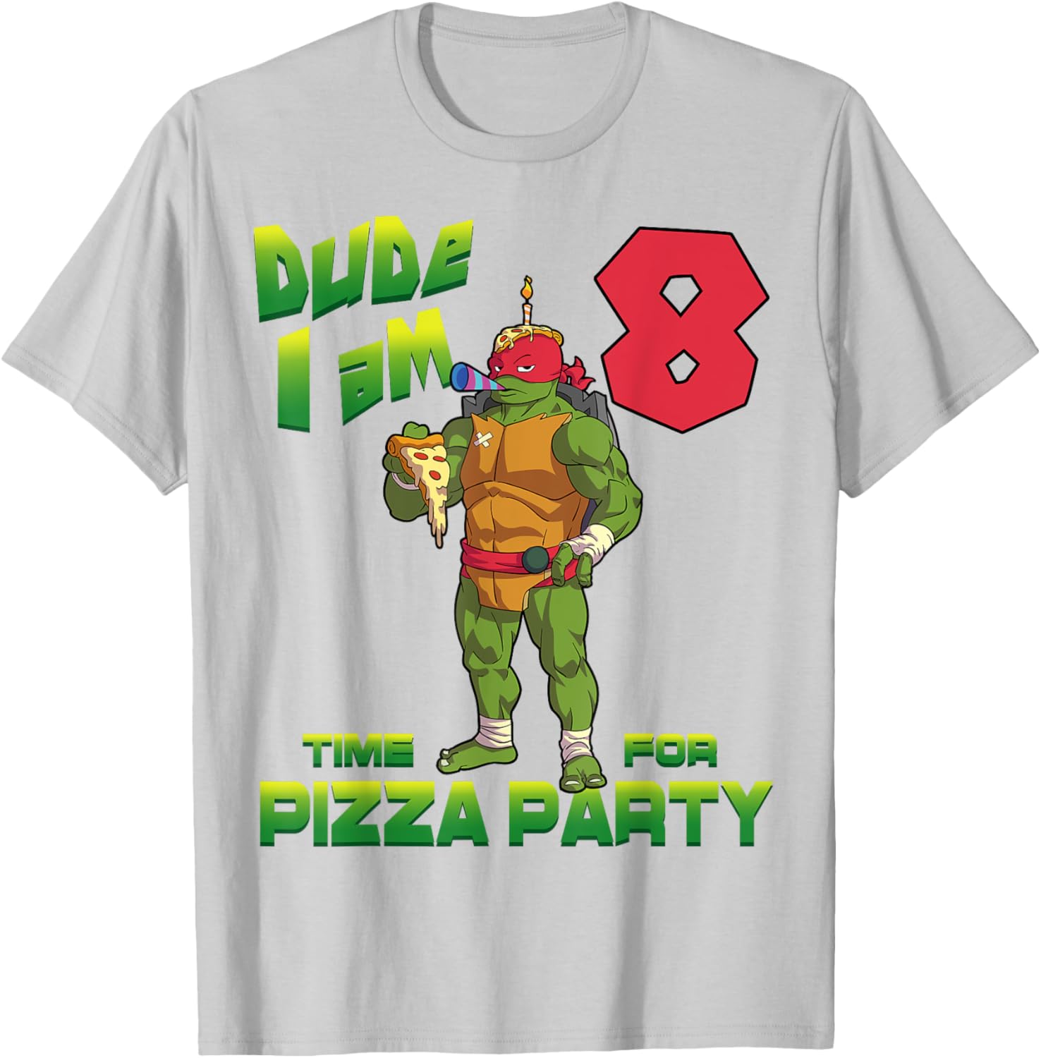 TMNT Raphael Pizza Party T-Shirt for Kids - Perfect Birthday Gift! - 6