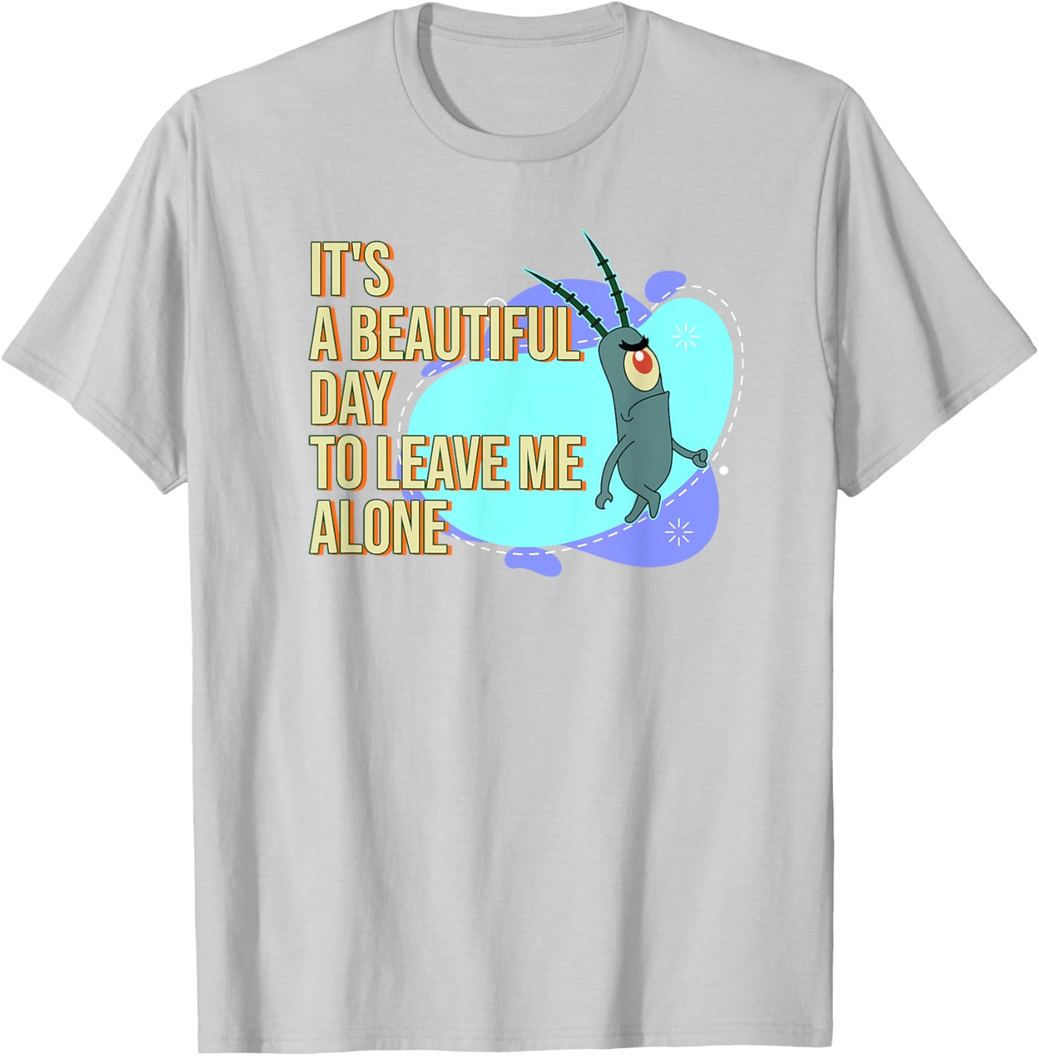Mademark SpongeBob SquarePants Plankton Beautiful Day T-Shirt for Fun Style - 3